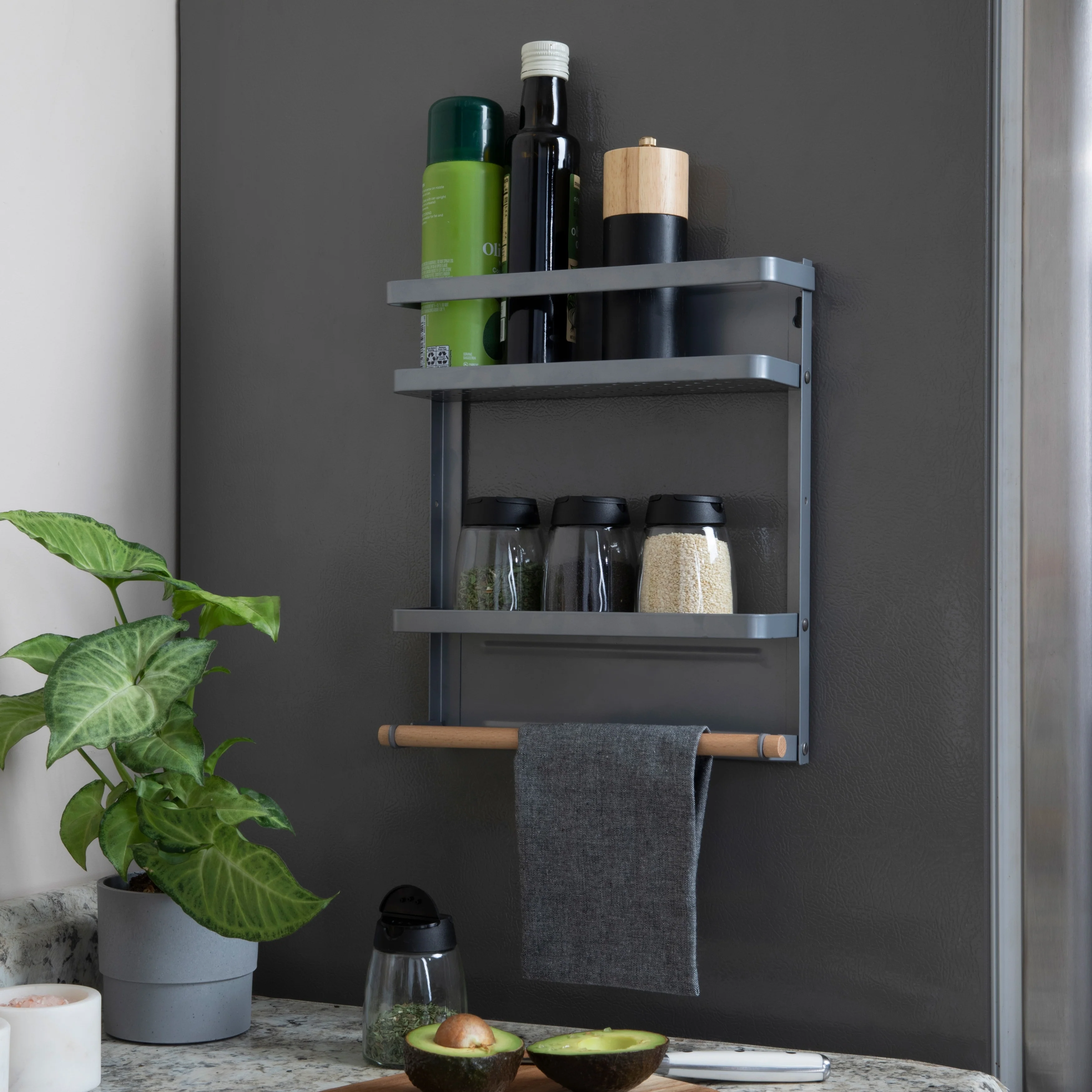 Household Essentials Metal Magnetic Organizer Rack - 11.3