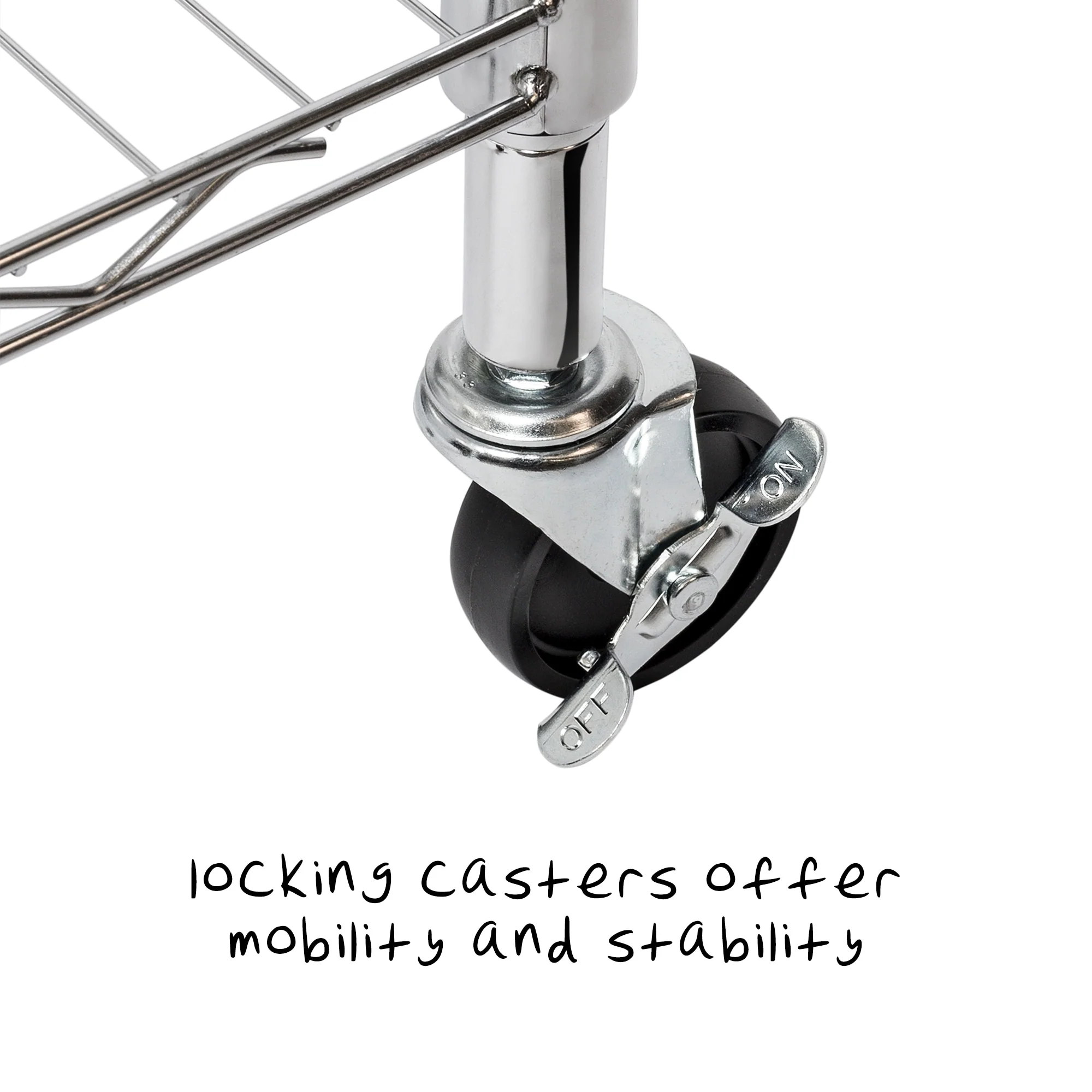 Honey-Can-Do Chrome Steel Rolling Laundry Clothes Rack with Shelves