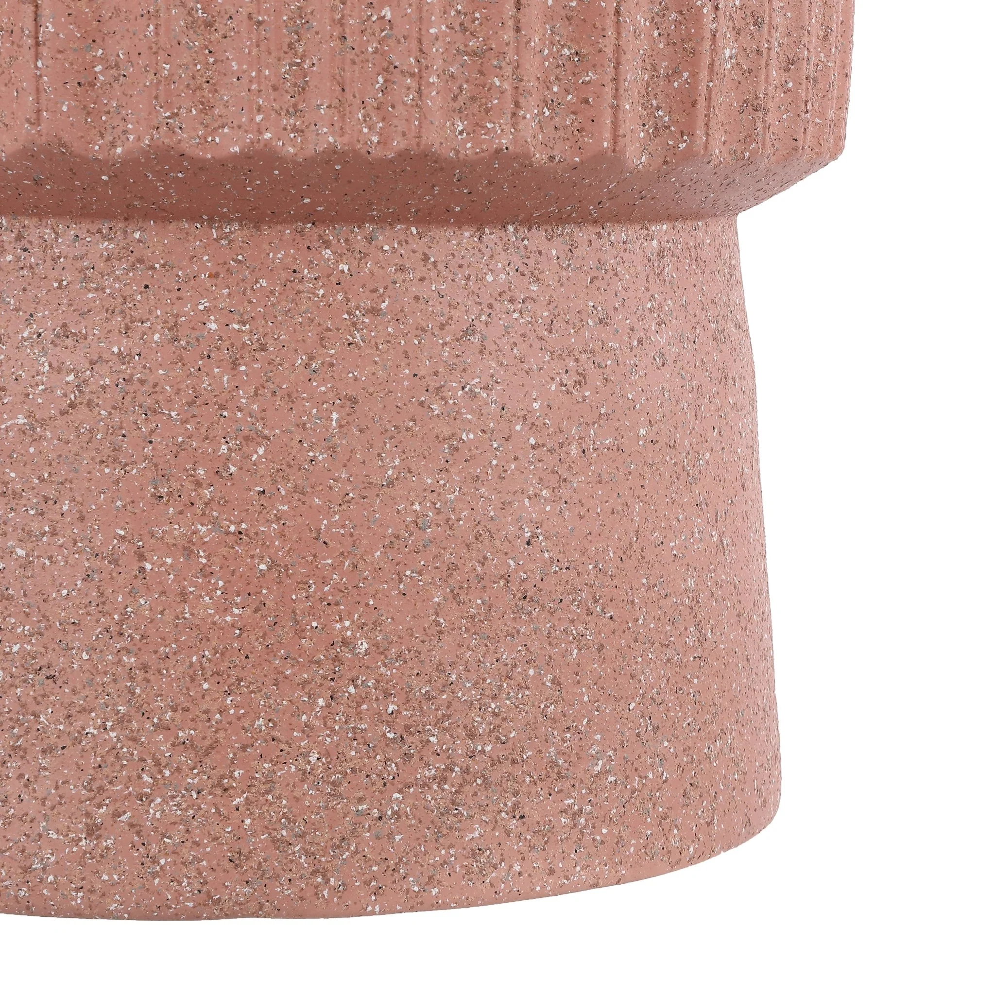 Louisa Modern Art Deco Tambour Indoor/Outdoor Accent Table