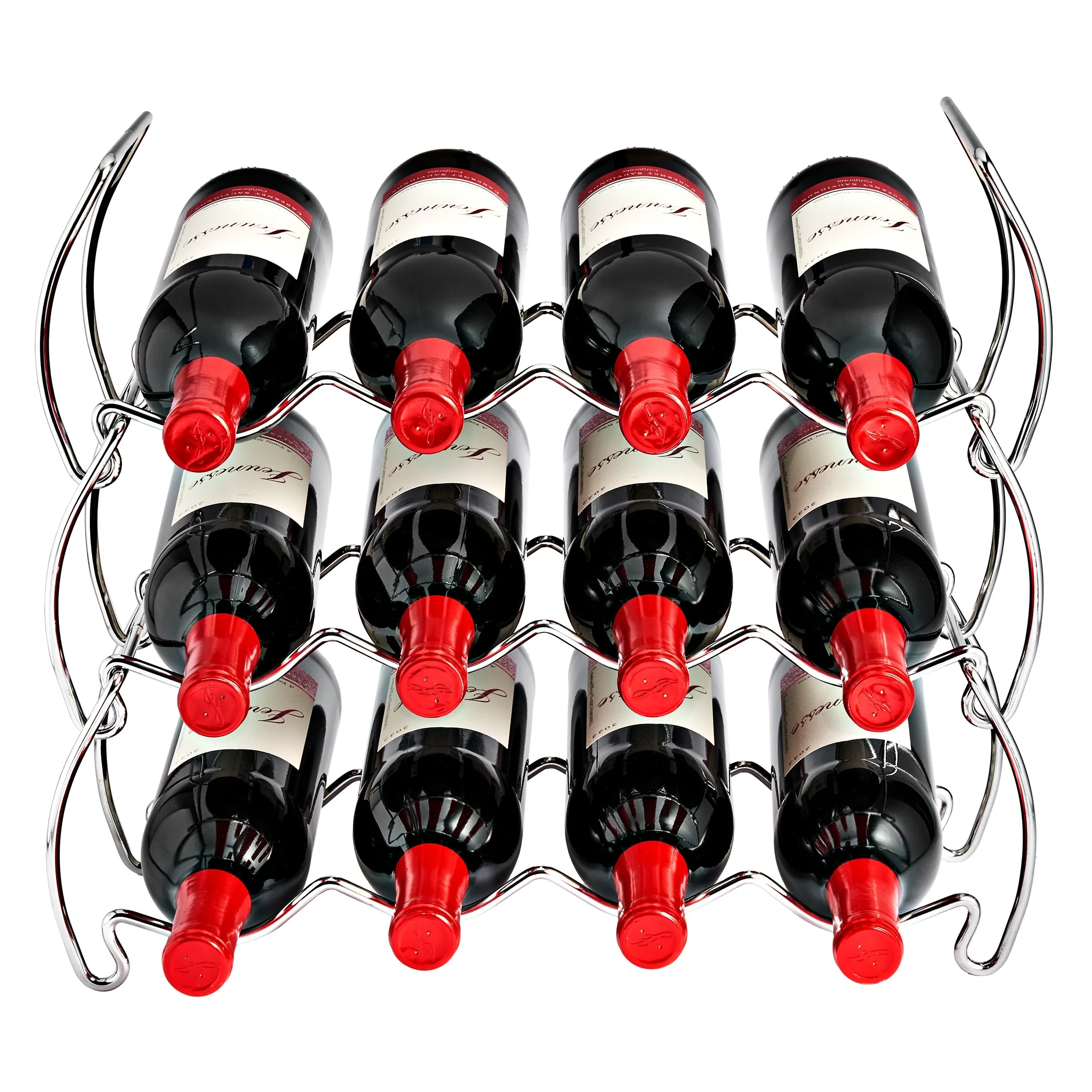 Metal Detachable Wine Rack - 3 Tier, Copper - 14