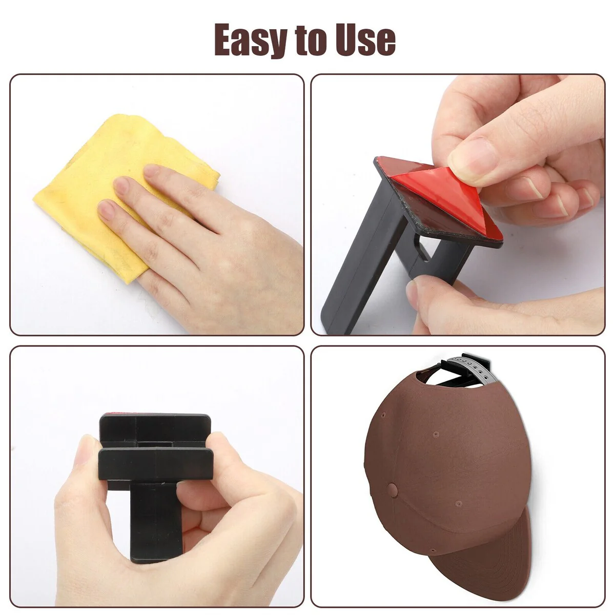 12-Hook Baseball Cap Hat Rack