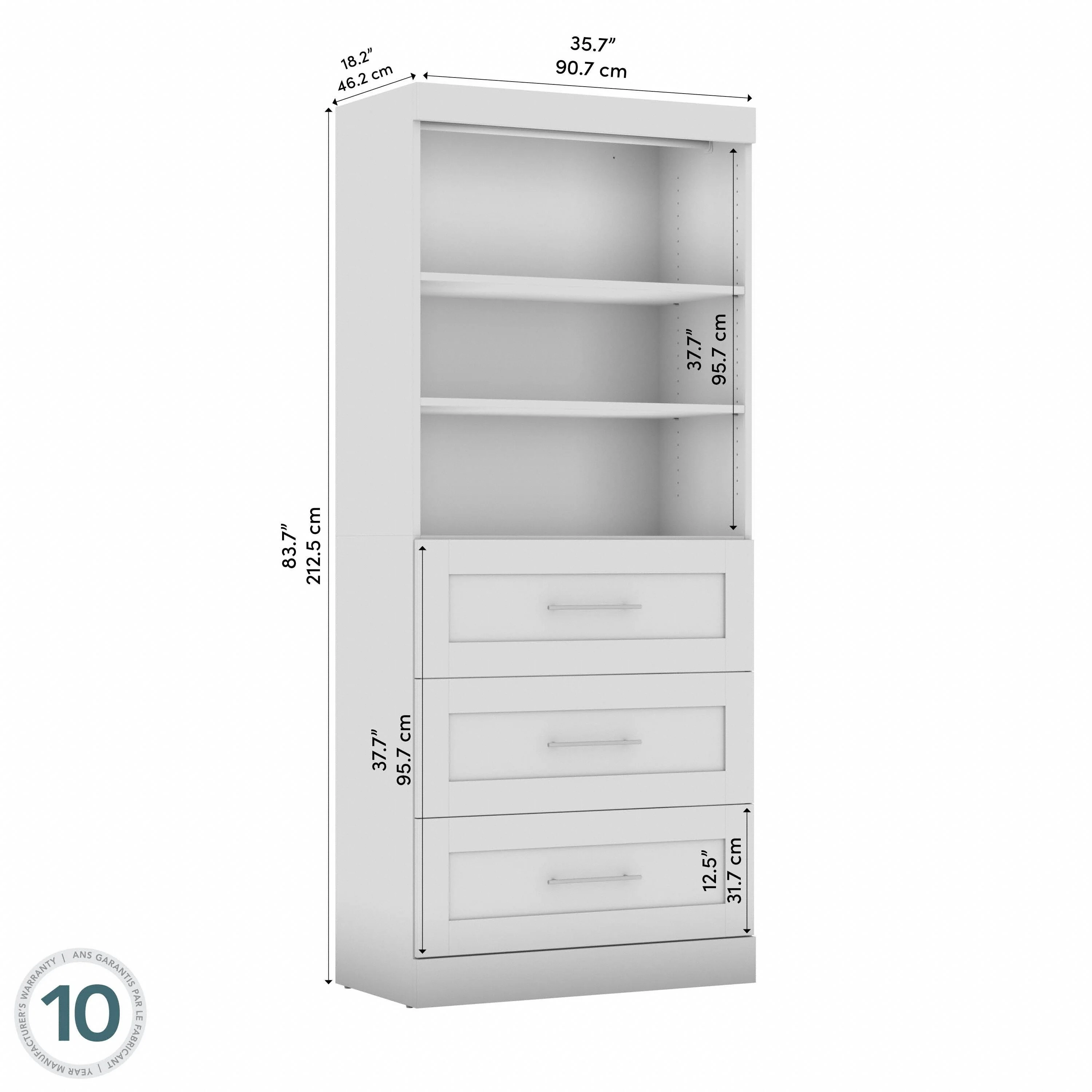 Pur 25W Closet Organizer with Drawers by Bestar