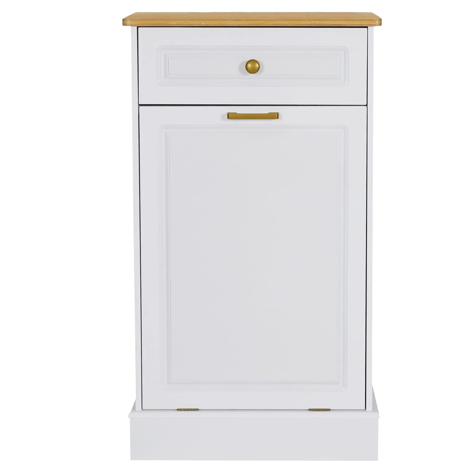 Kitchen Tilt Out Trash Cabinet Can Bin Storage Wooden Counter-top Waste Baskets with Drawer