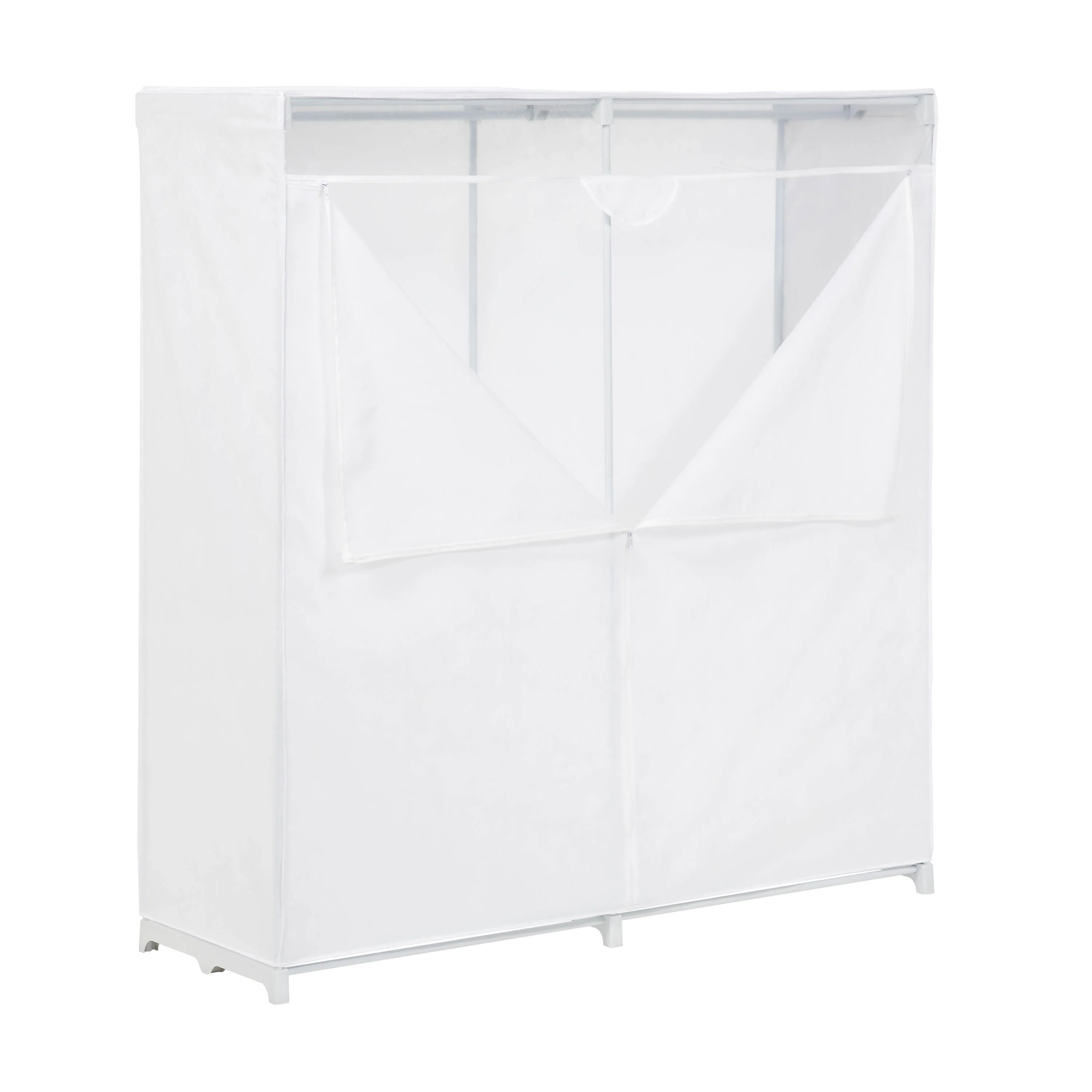 Honey-Can-Do White Steel and Non-Woven Portable Closet with Cover