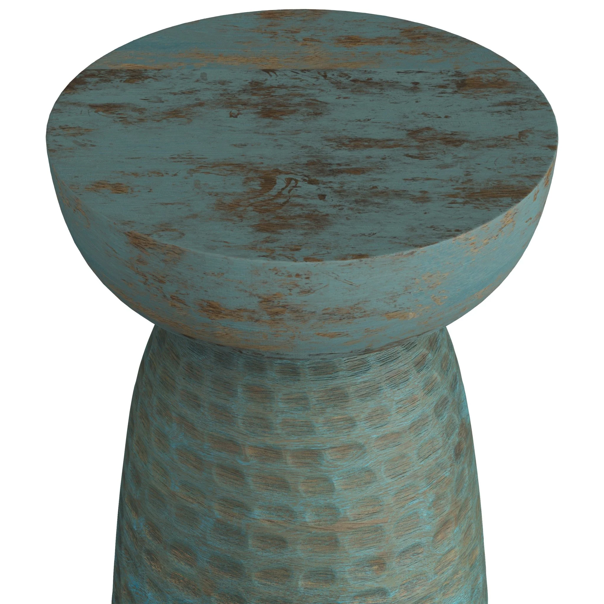 Centum Wooden Accent Table with Sleek Sculptural Design
