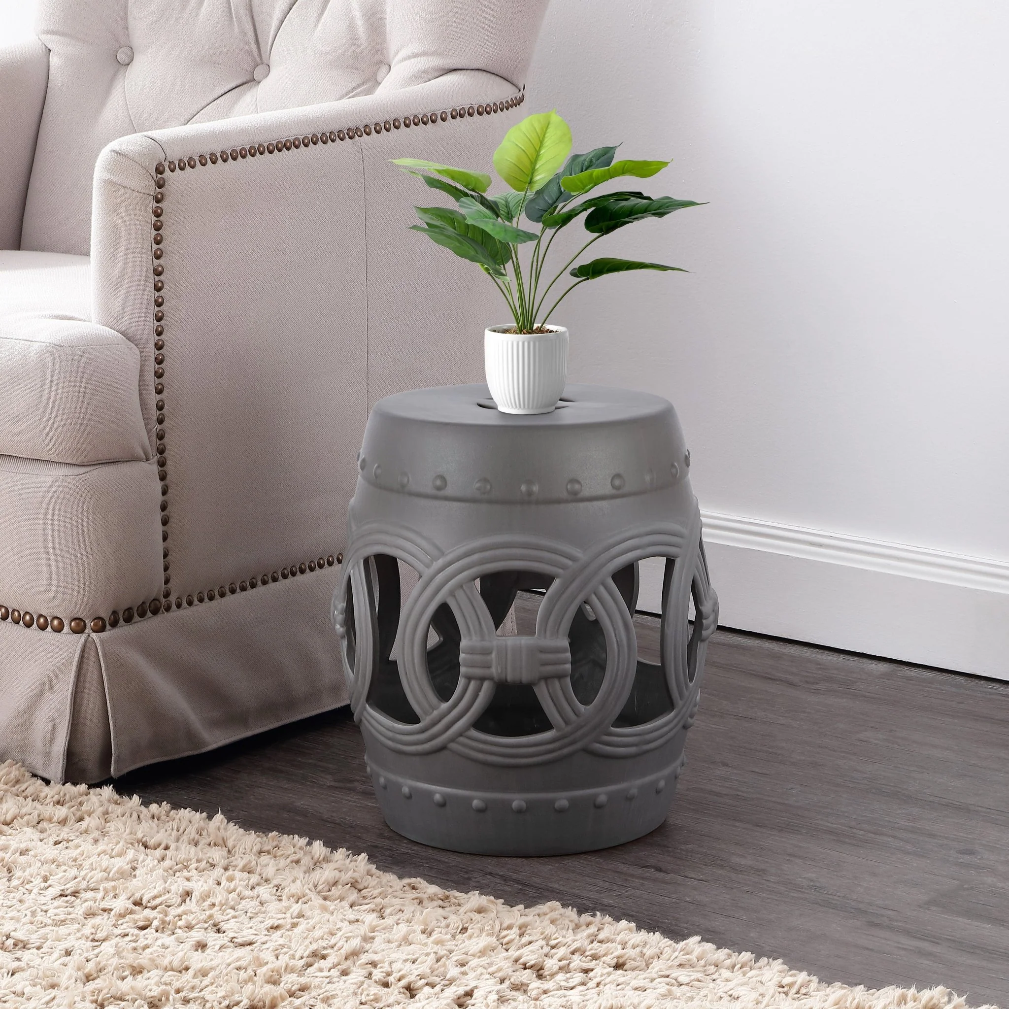 Lucky Chinese Ceramic Drum Garden Stool