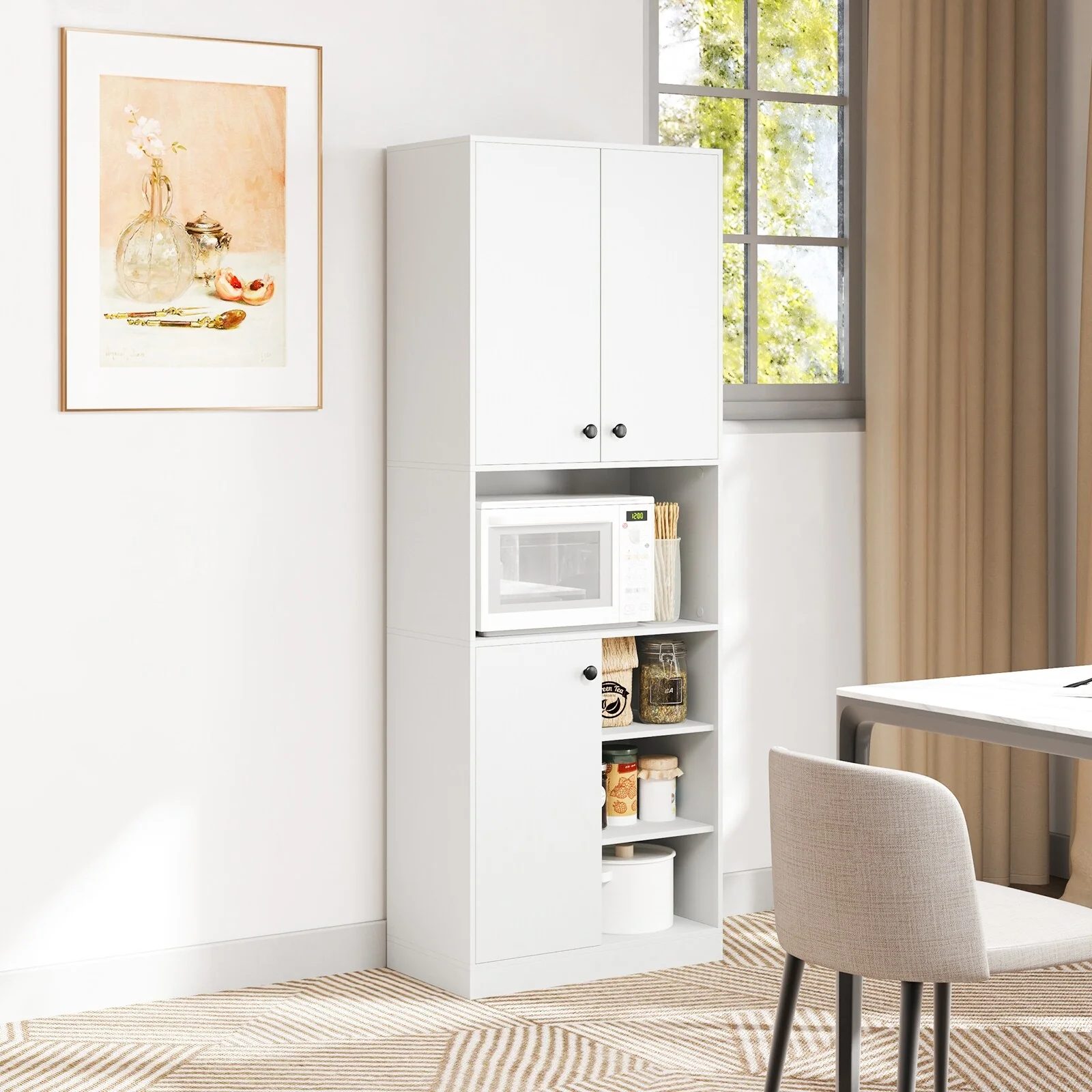 Costway Kitchen Pantry Storage Cabinet 65.5