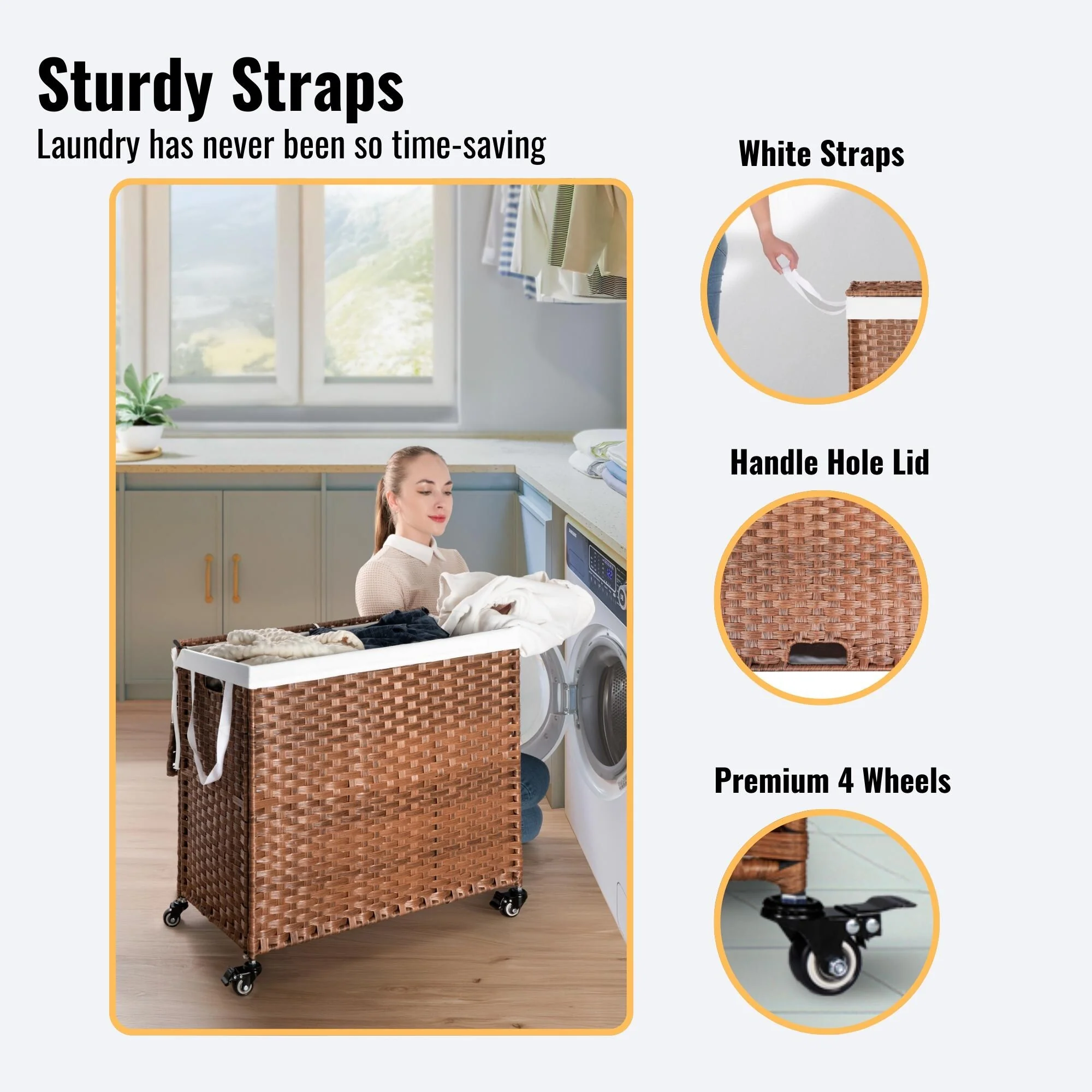 GDFStudio - Ethan Monroe Laundry Hamper Set - Versatile and Stylish Storage Solution