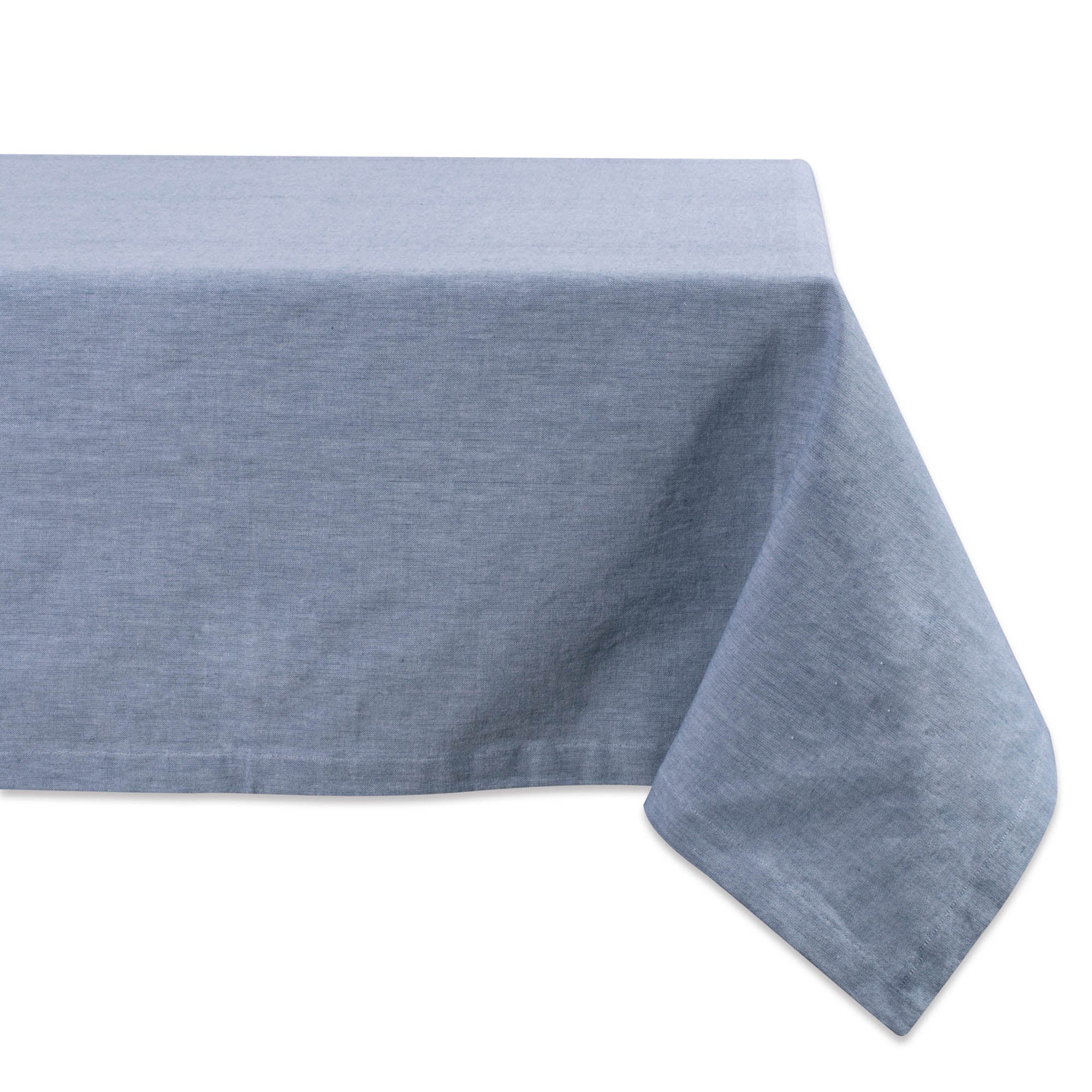 Blue Solid Chambray Tablecloth