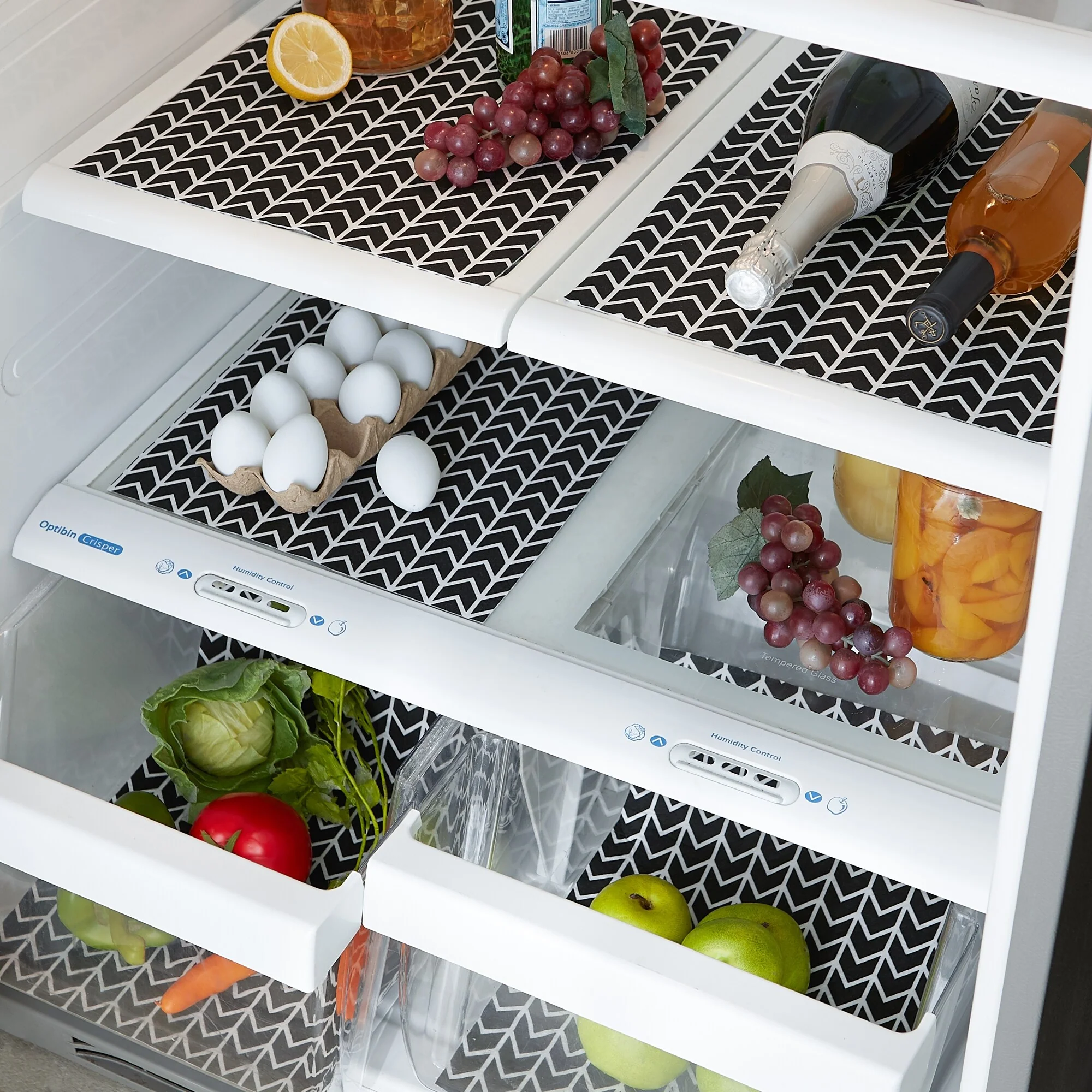 DII Nautical Blue Market Print Fridge Liner (Set of 6)