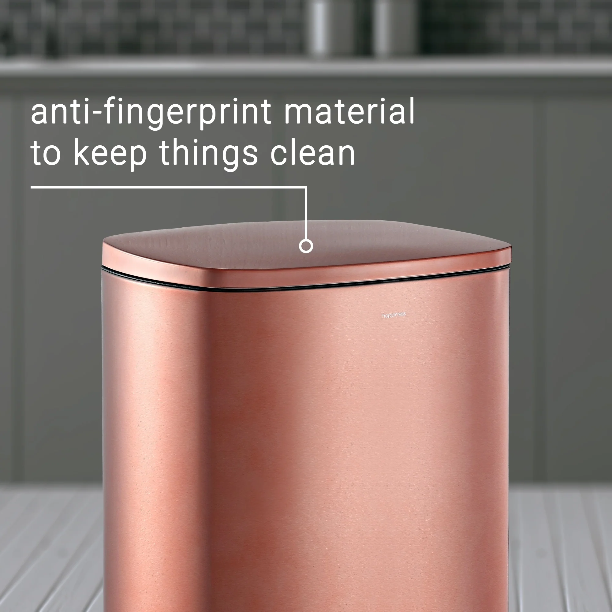 happimess 13-Gallon Trash Can with Soft-Close Lid and FREE Mini Trash Can