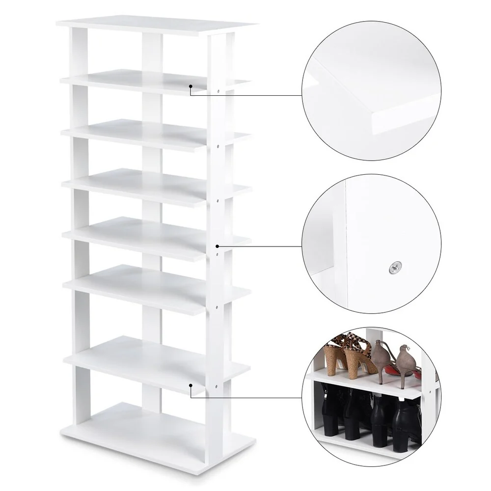 7-Tier Shoe Rack Storage Chest Organizer Free Standing Shelves