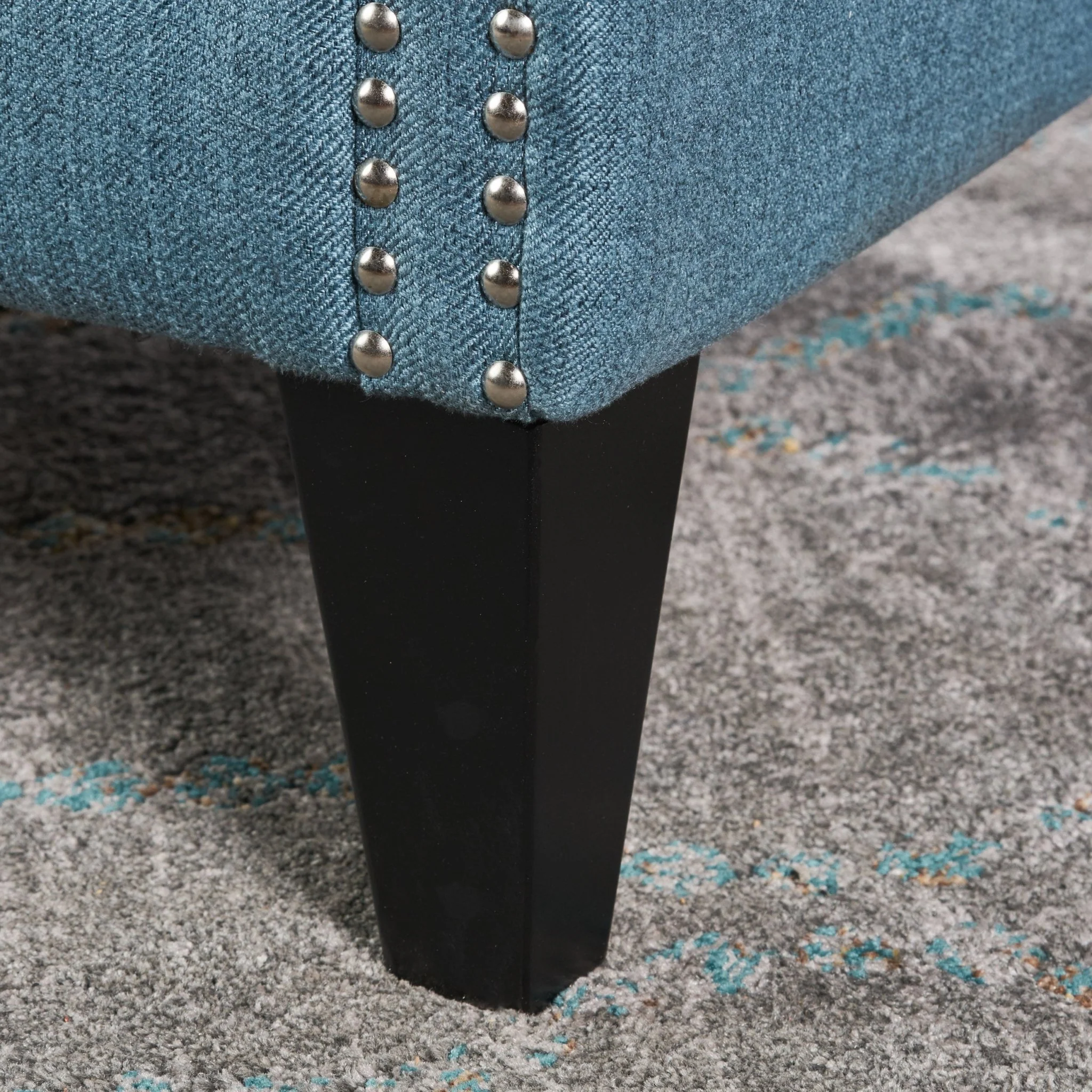 Cerebral Upholstered Wingback Chair with Diamond Tufting and Nailhead Trim