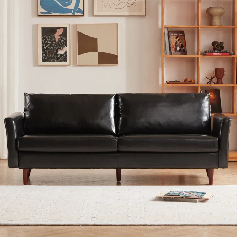 Bobur 80.3'' Faux Leather Sofa