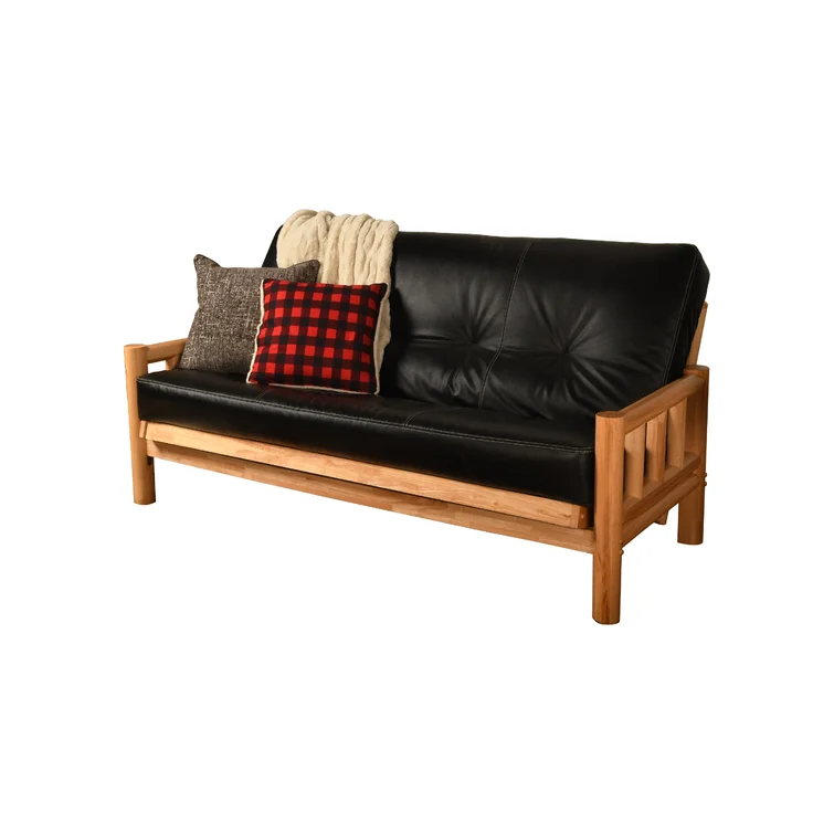 Anders Full / Double 80'' Faux Leather Tufted Futon And Mattress