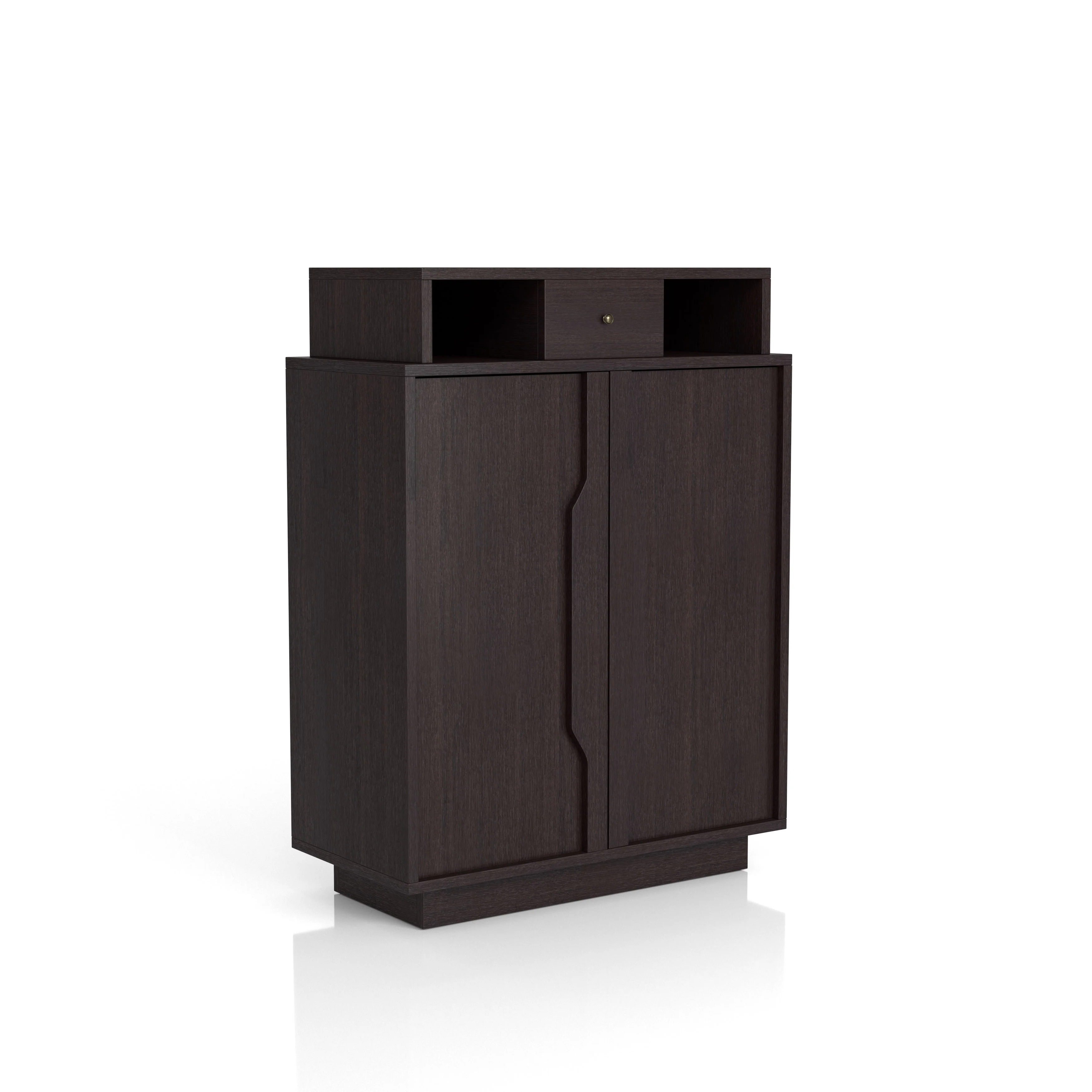 Icel Contemporary Espresso 5-shelf Shoe Cabinet by Furniture of America