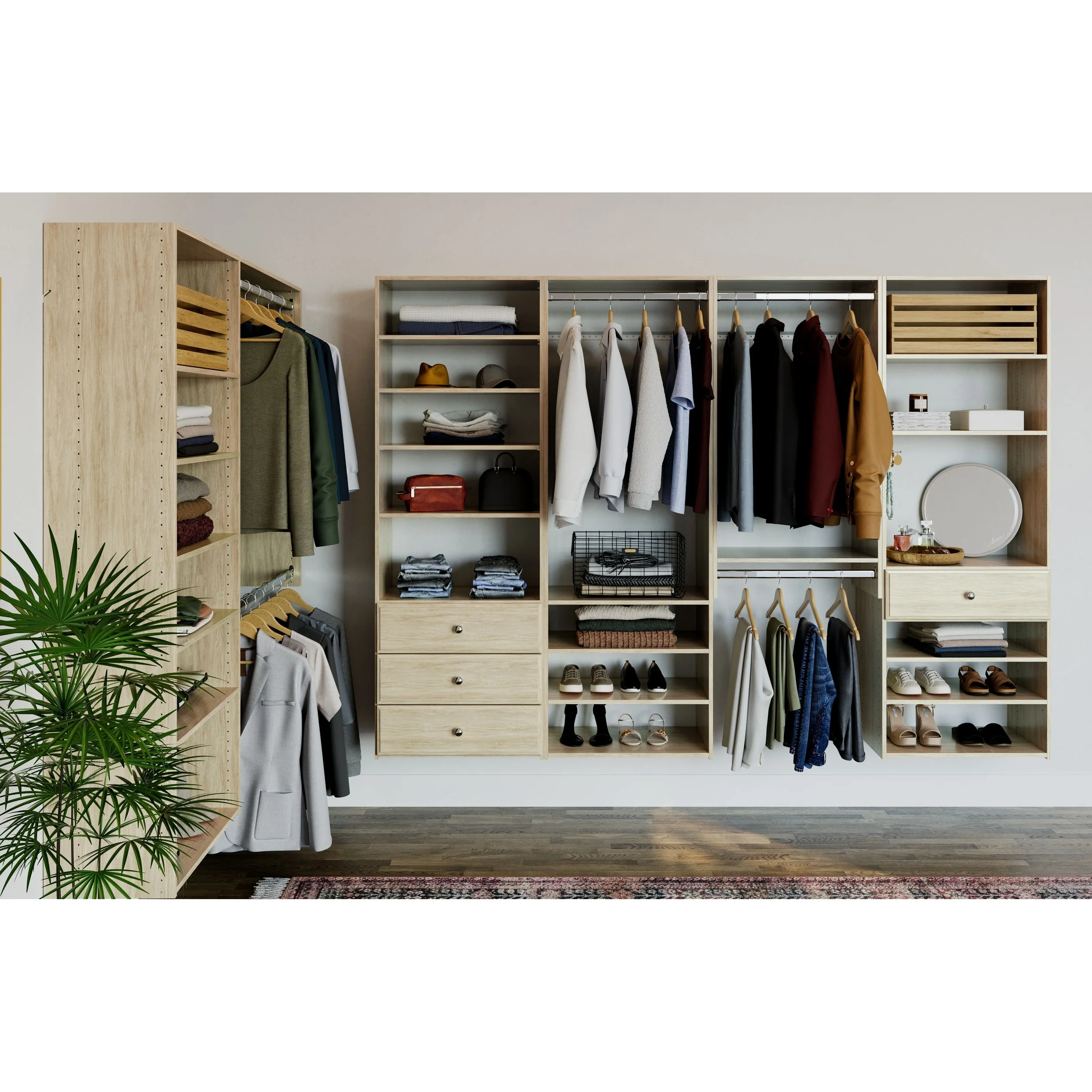 Easy Track Select Laminate Closet Tower Kit