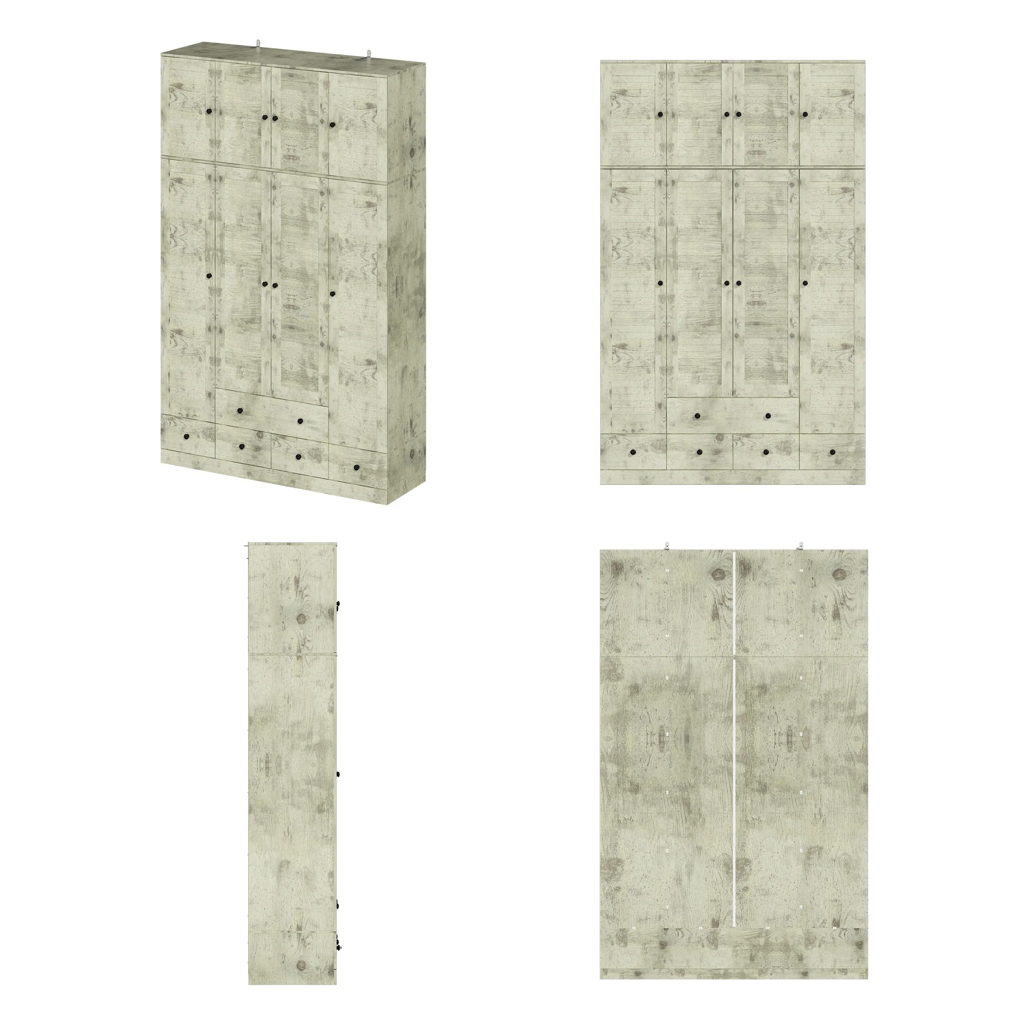 Contemporary Modern Freestanding Wardrobe Armoire Closet, 70