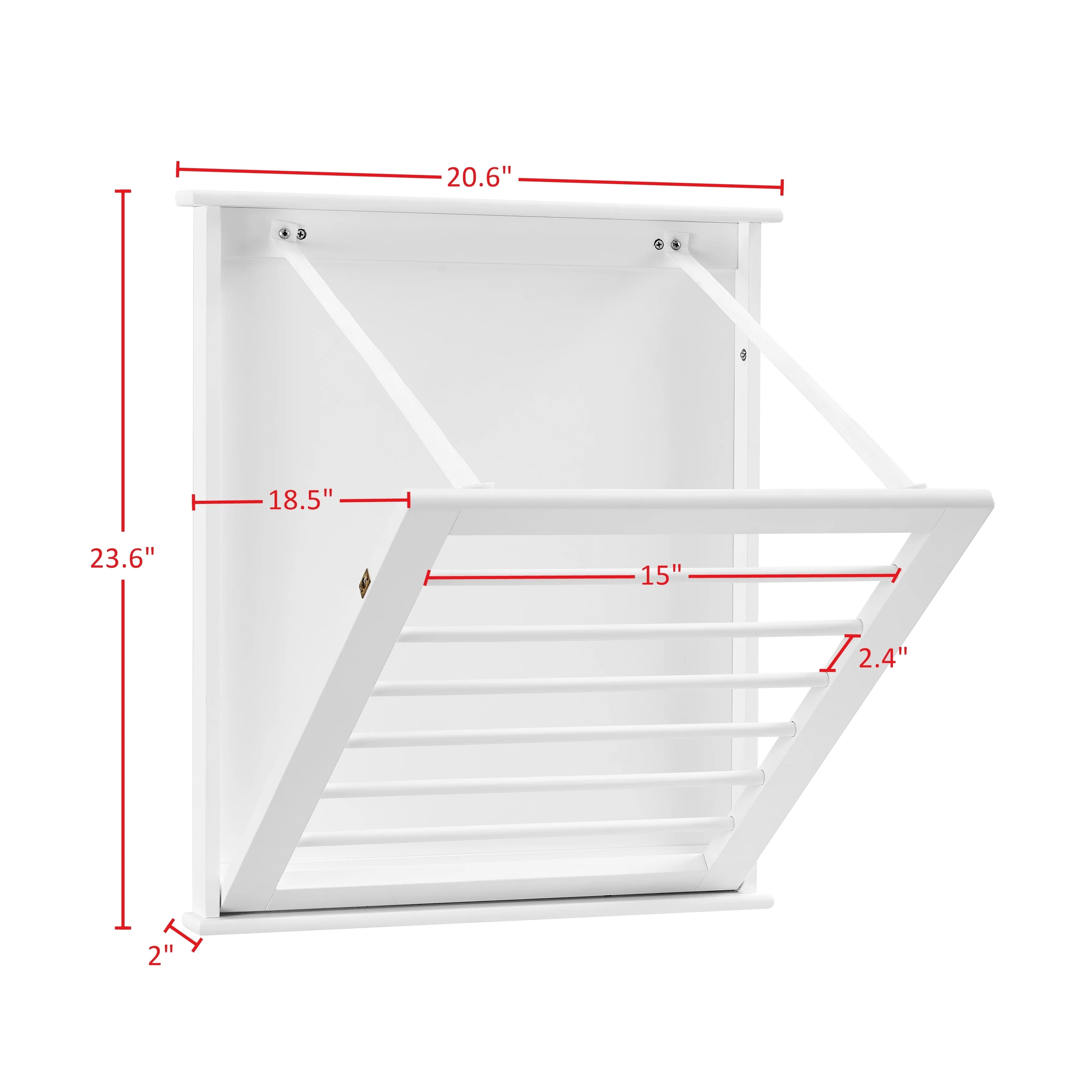 Danya B. Folding Wall Mounted Drying Rack - White