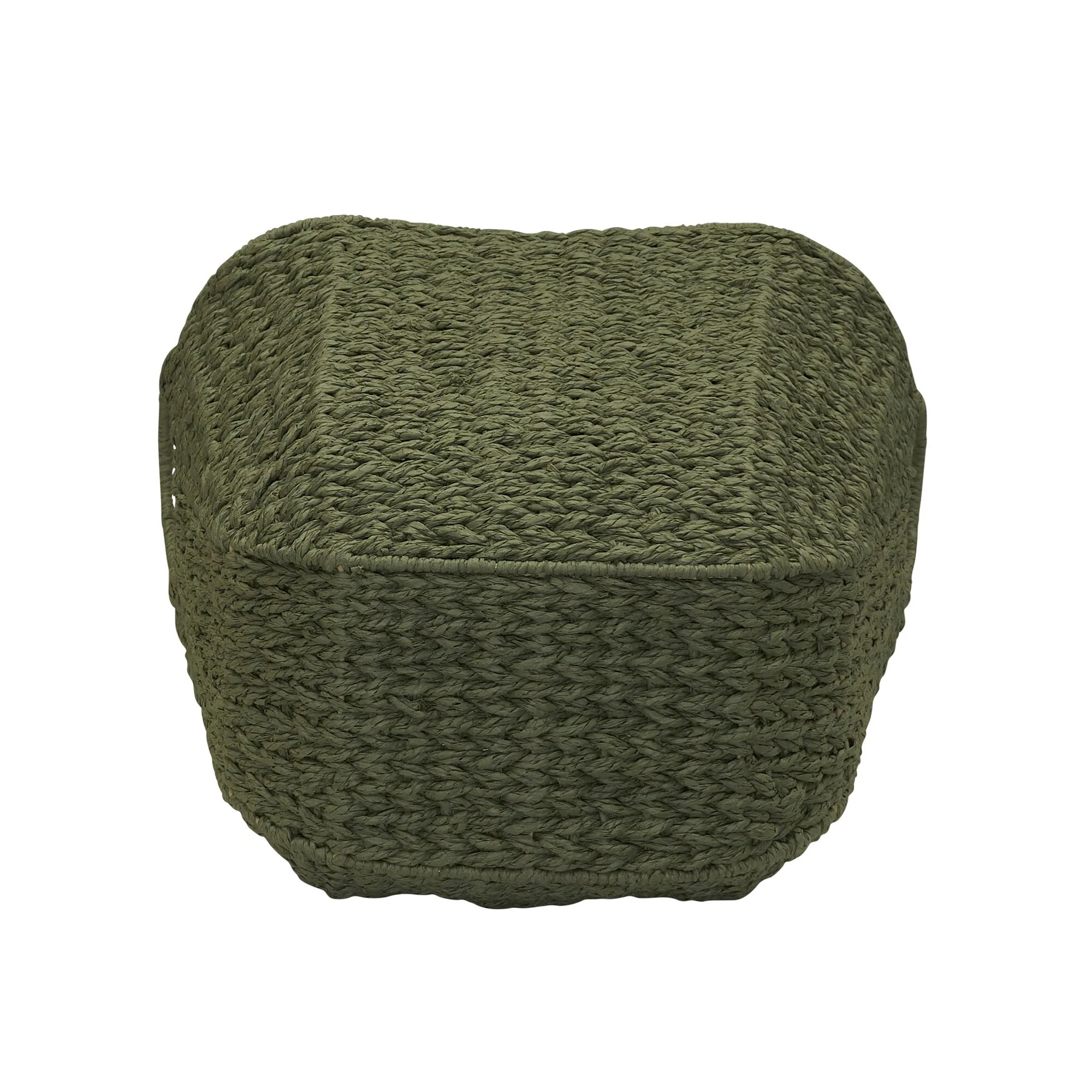 Household Essentials Woven Paper Rope Storage Basket with Handles