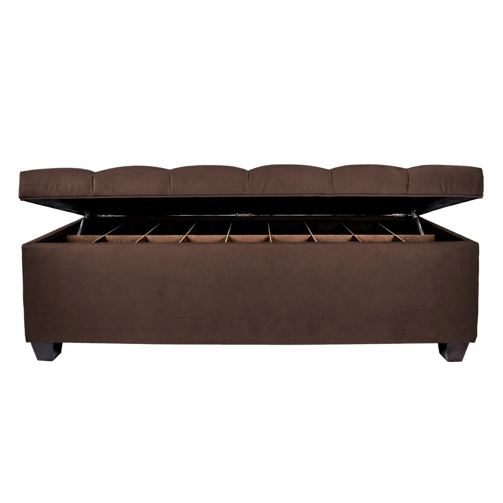 MJL Furniture-Sole Secret Obsession Diamond-tufted Shoe Storage Bench