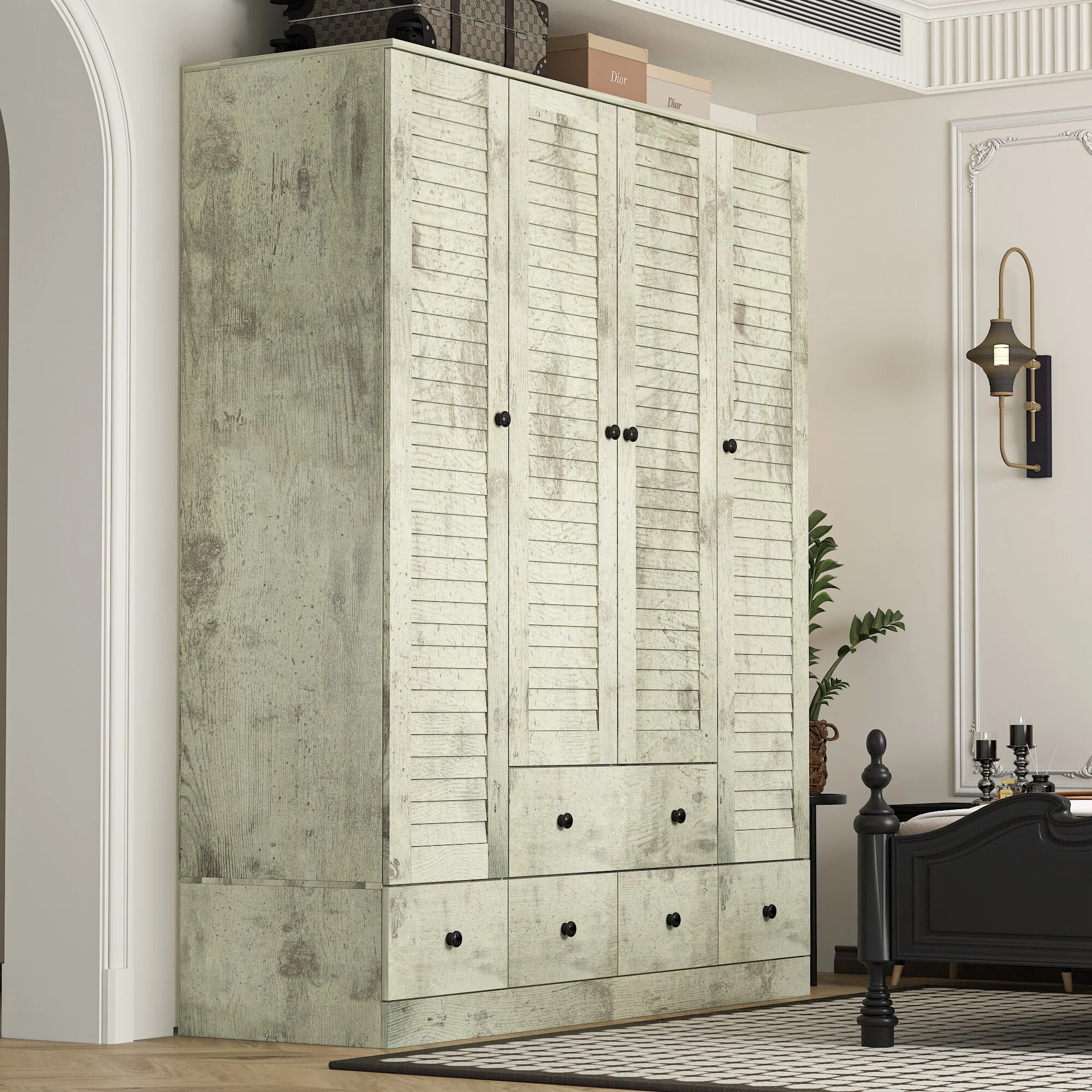 Contemporary Modern Freestanding Wardrobe Armoire Closet, 70