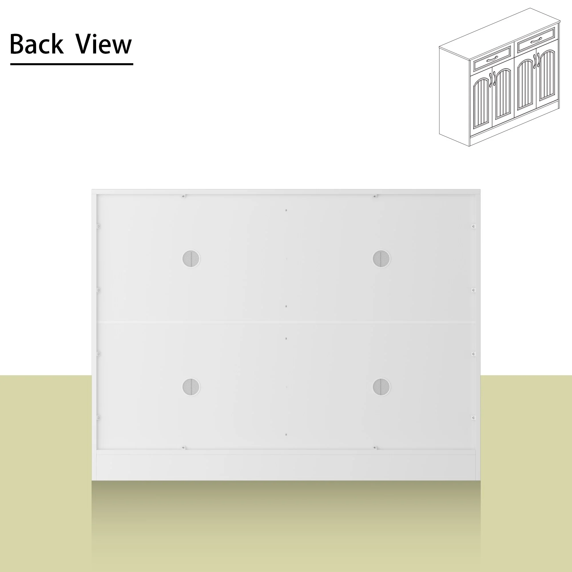Multi-Functional White Shoe Cabinet with Adjustable Shelves Entryway