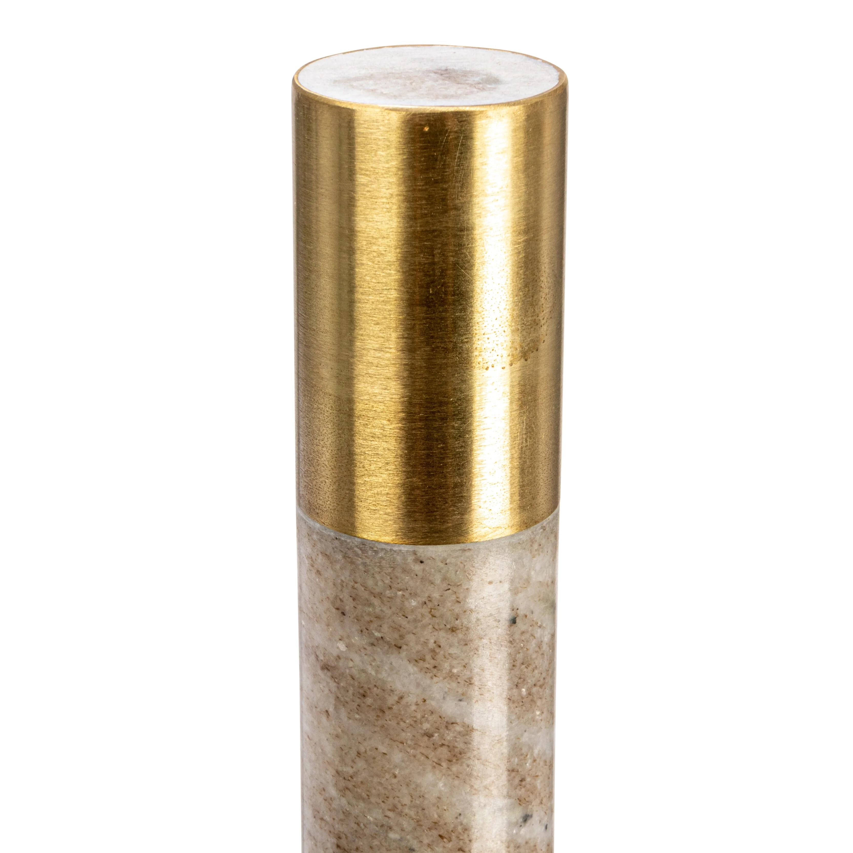 Marble Paper Towel Holder with Brass Accent Band