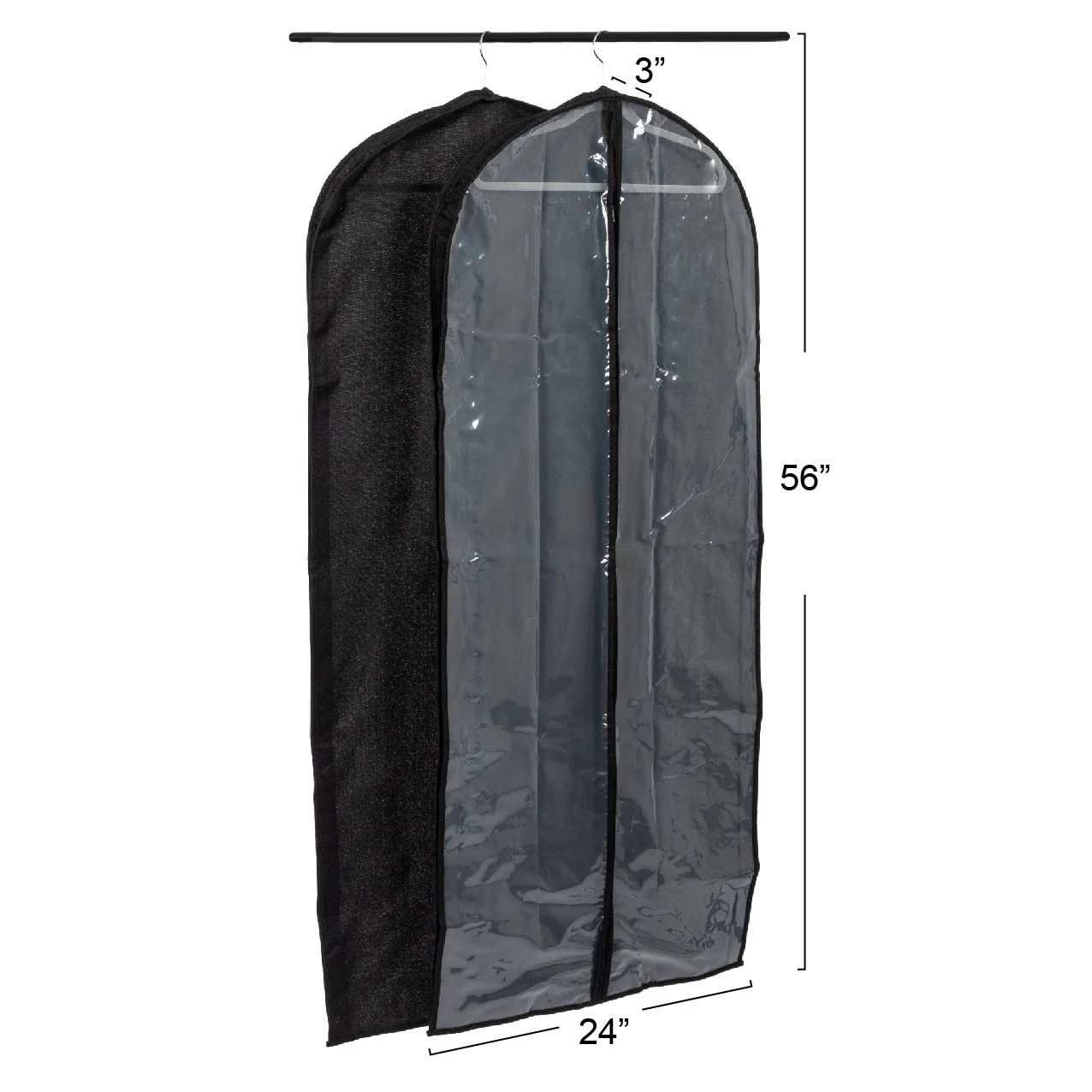 Household Essentials Zippered Garment Storage Bag with Clear Vision Front - 24.0