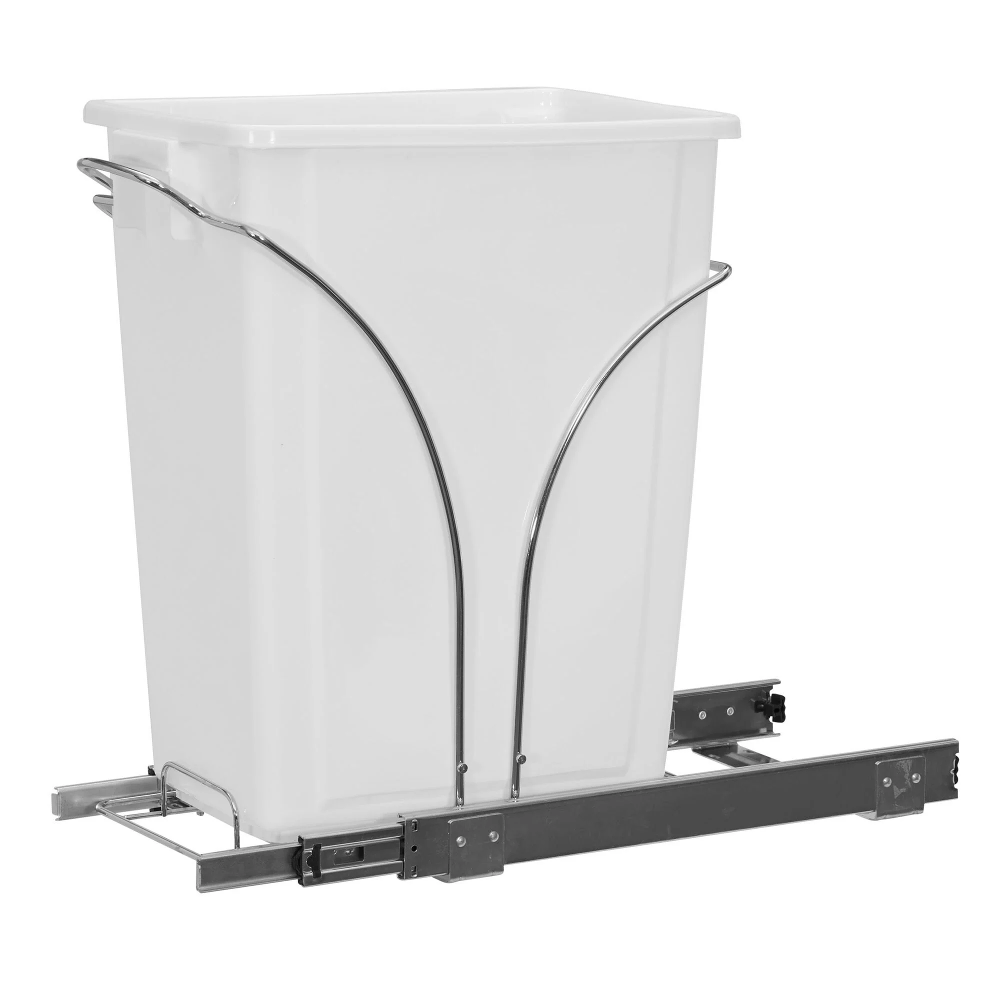 Household Essentials Pull Out Trash Can with Under-Cabinet Caddy