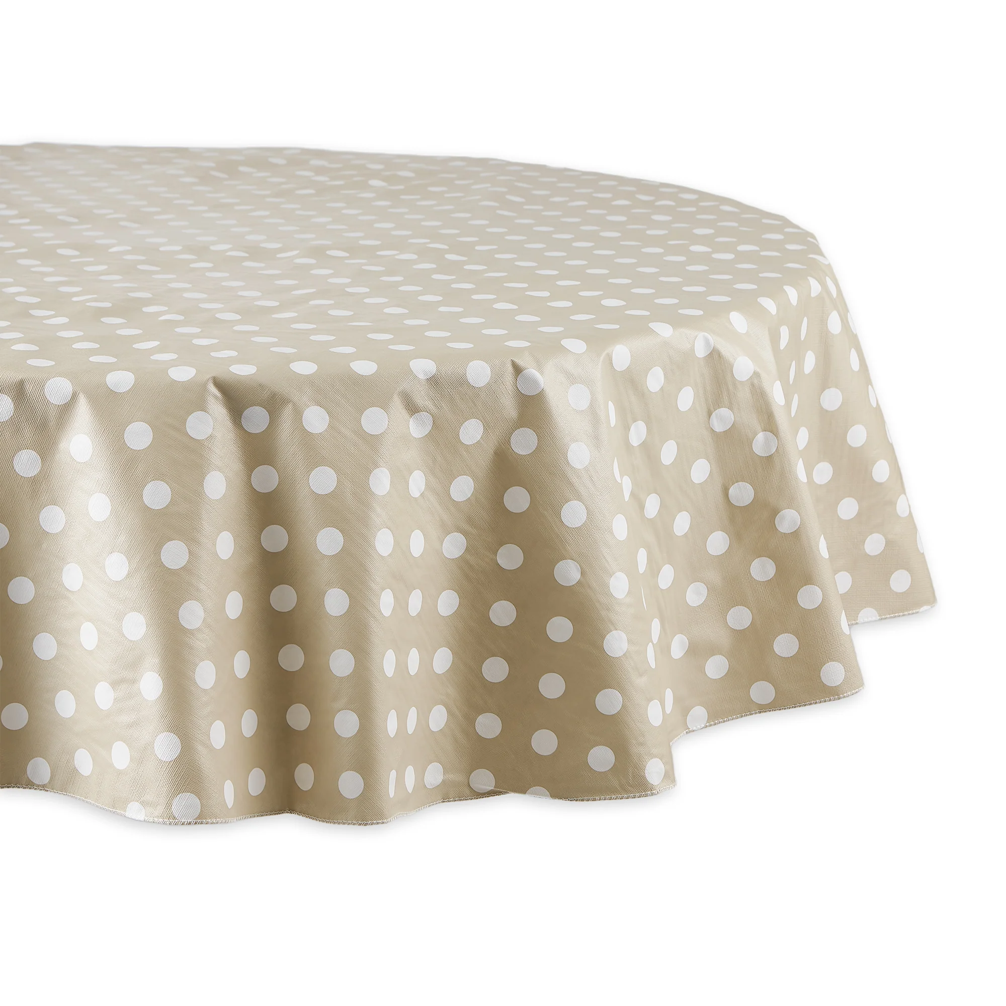 Natural Polka Dot Tablecloth