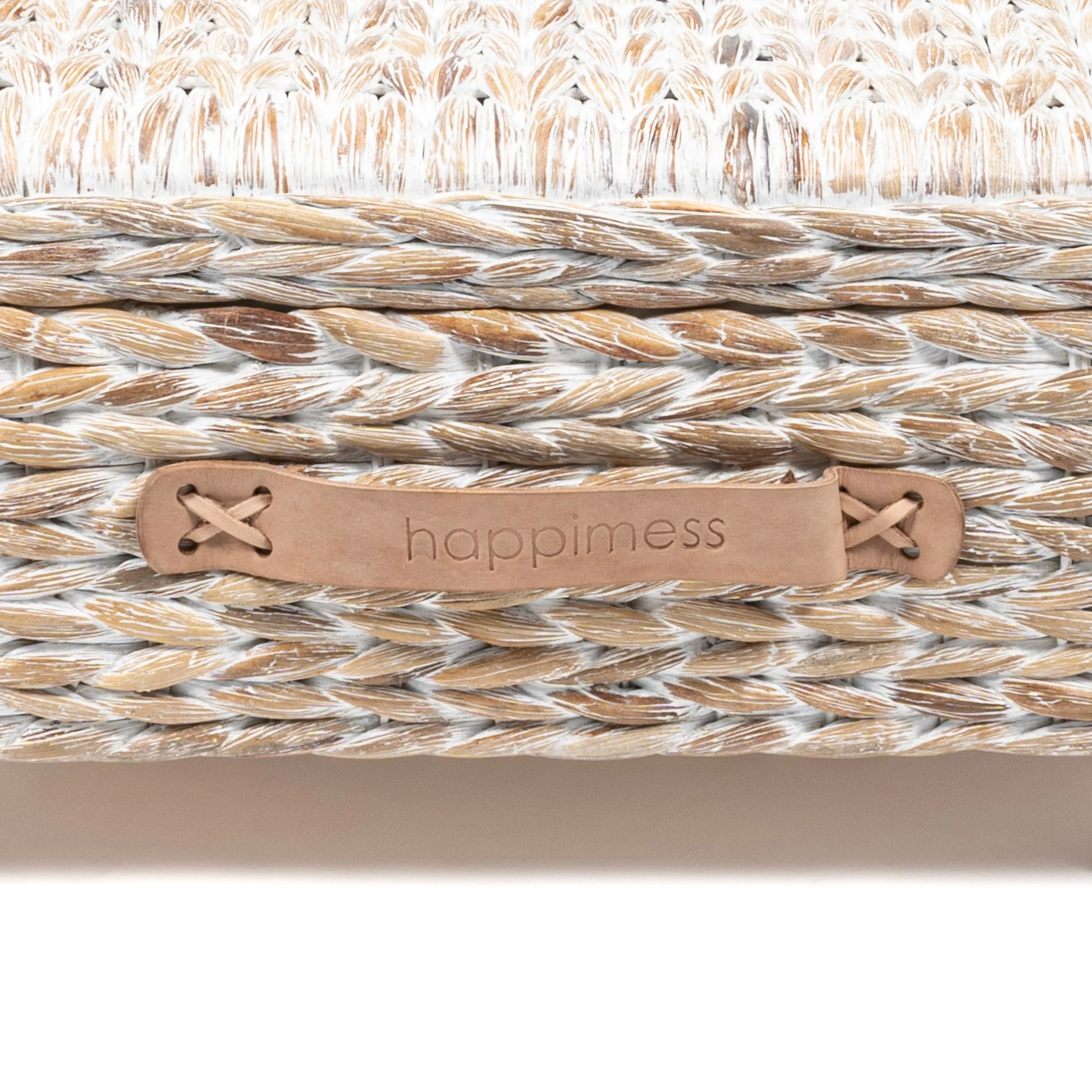 happimess Hyacinth/Wood Underbed Storage Bin with Wheels & Handles