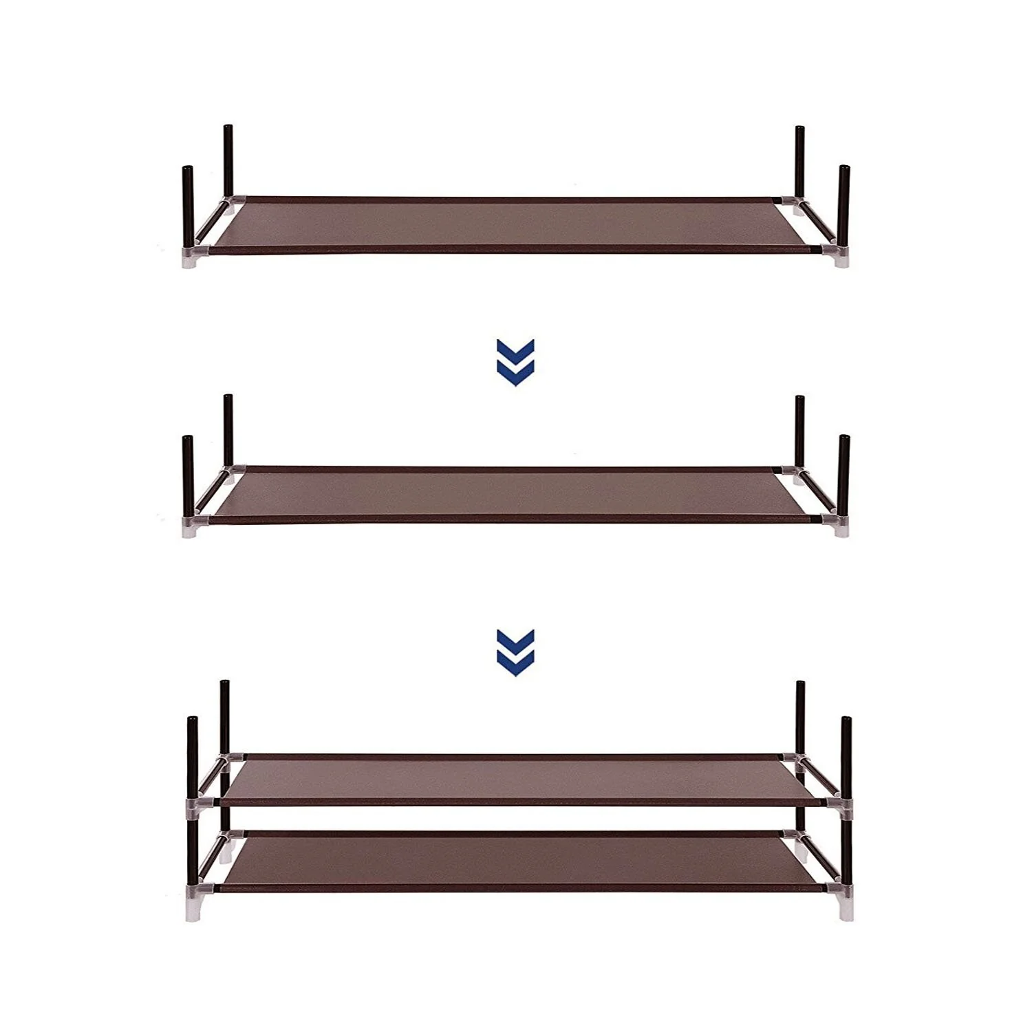3/5/6/8/9/10-tier Extra-wide Metal/Non-woven Fabric Shoe Rack
