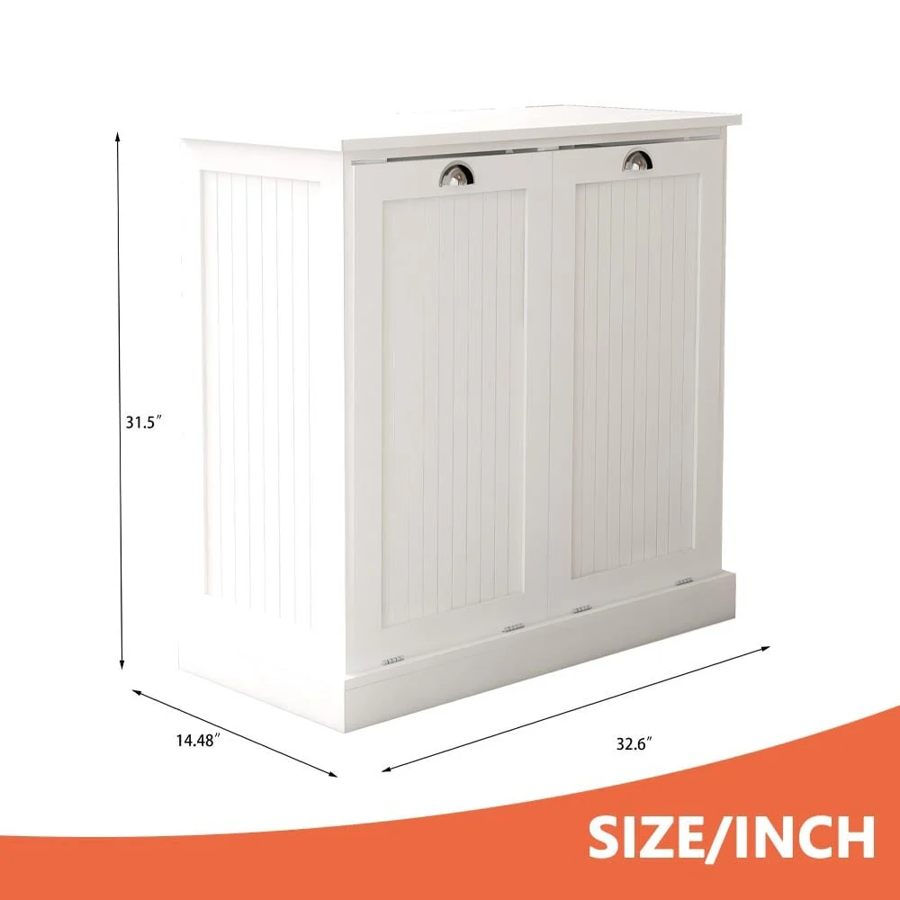 Double Tilt-Out Laundry Cabinet, Kitchen Trash Cabinet