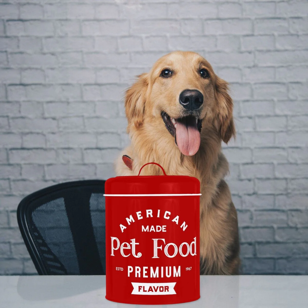 Amici Pet Metal Food Canister 140oz - 140 oz