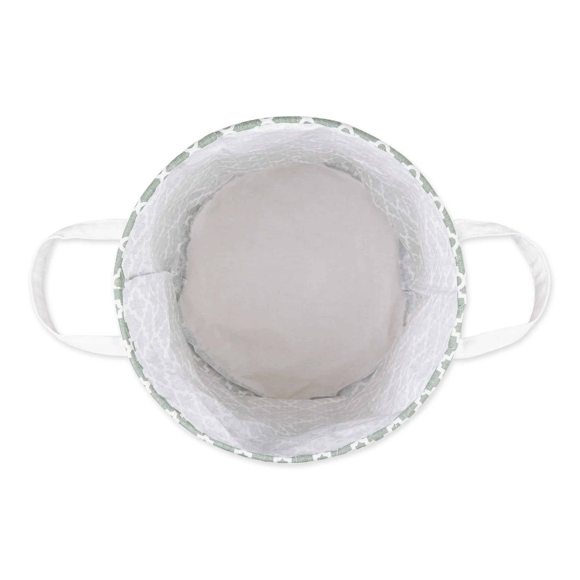 PE-Coated Cotton Polyester Laundry Hamper Lattice Round - Laundry Hamper, 13.5x13.5x20