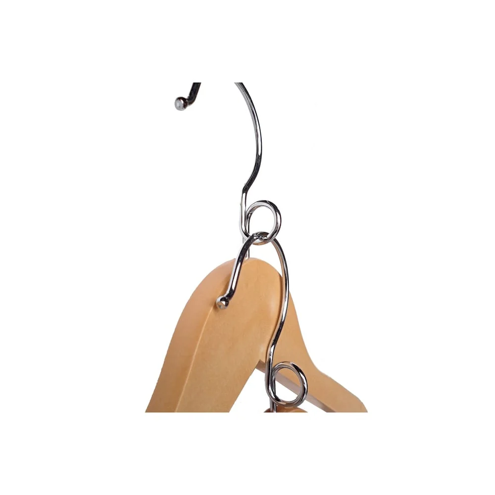 Kascade Wooden Natural Finish Non-slip Clip Tips Hangers (50 Piece)