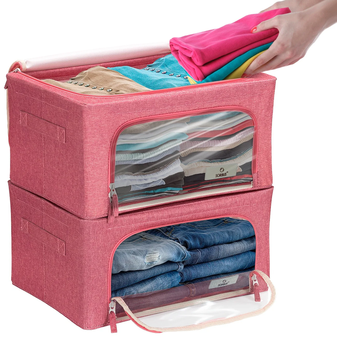 Storage Box With Window Small - 2 Pack - N/A