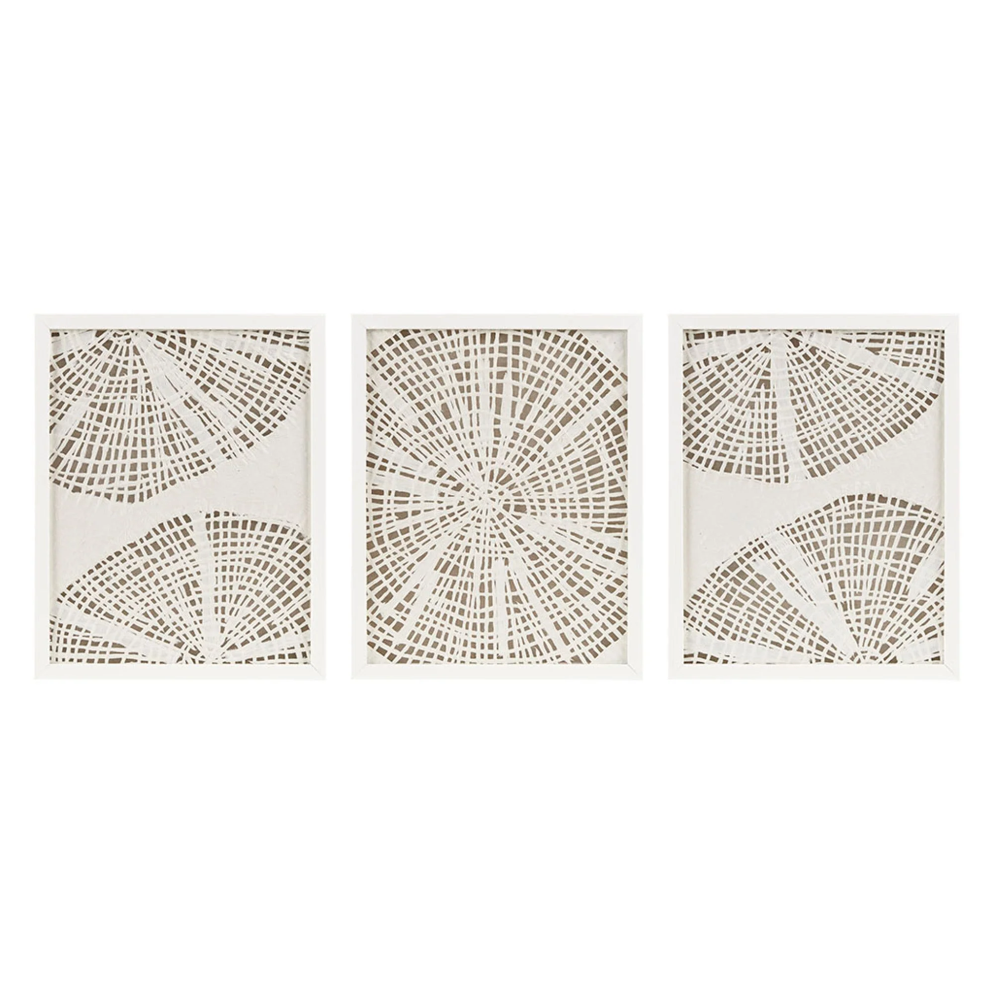 3-Piece Framed Abstract Coastal Rice Paper Wall Decor Set