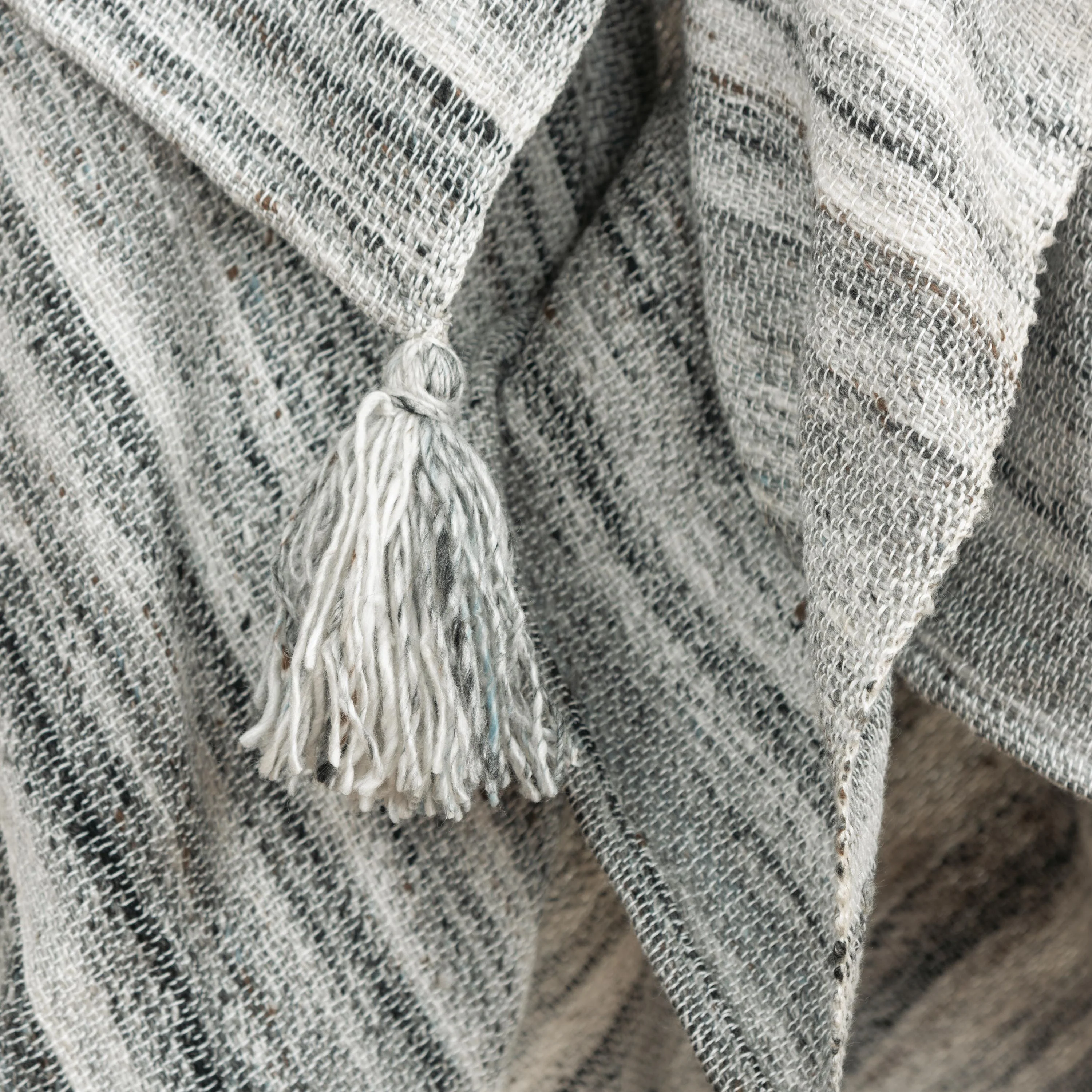 Woven Abstract Tassel Throw