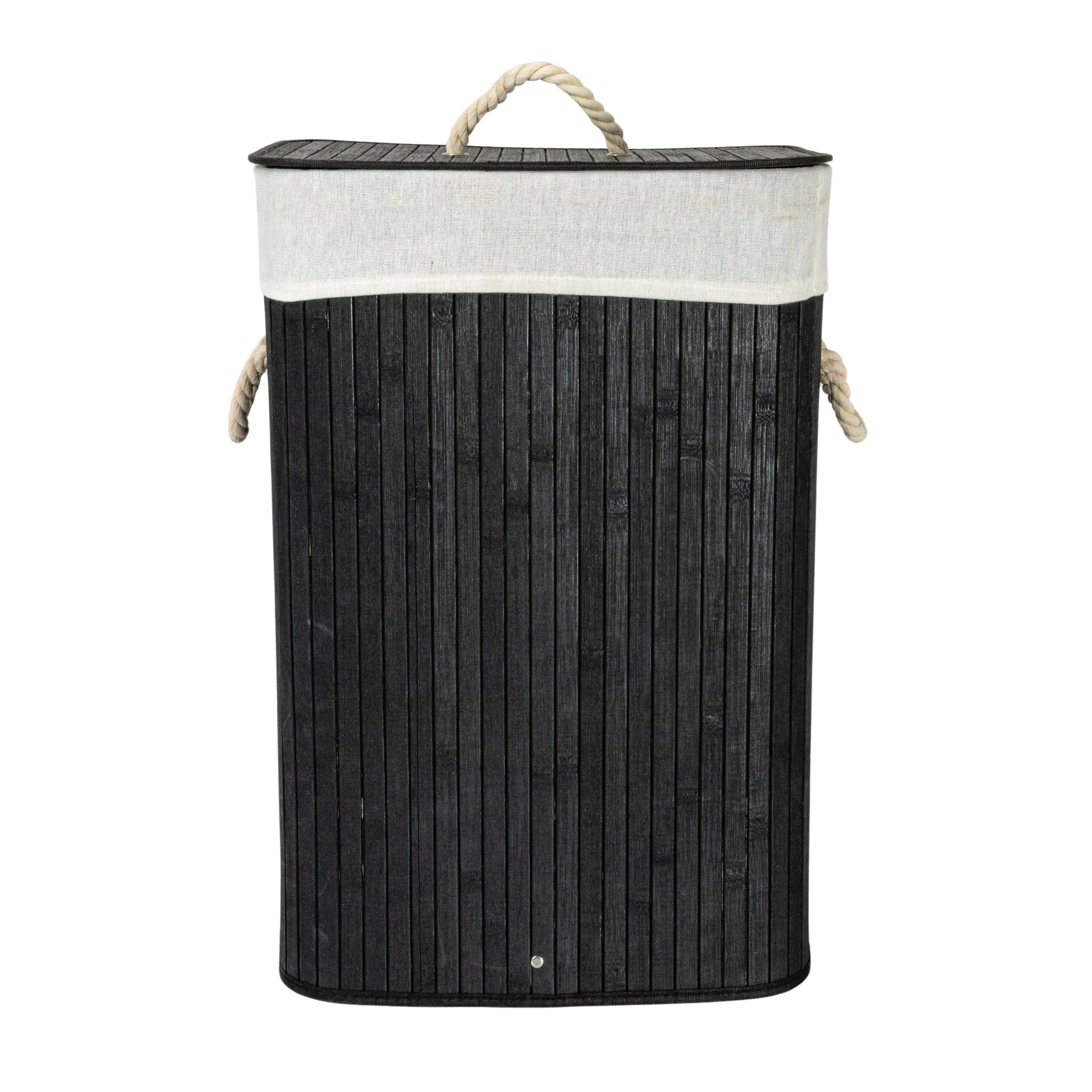Household Essentials Bamboo Laundry Hamper with Handles and Removable Laundry Bag