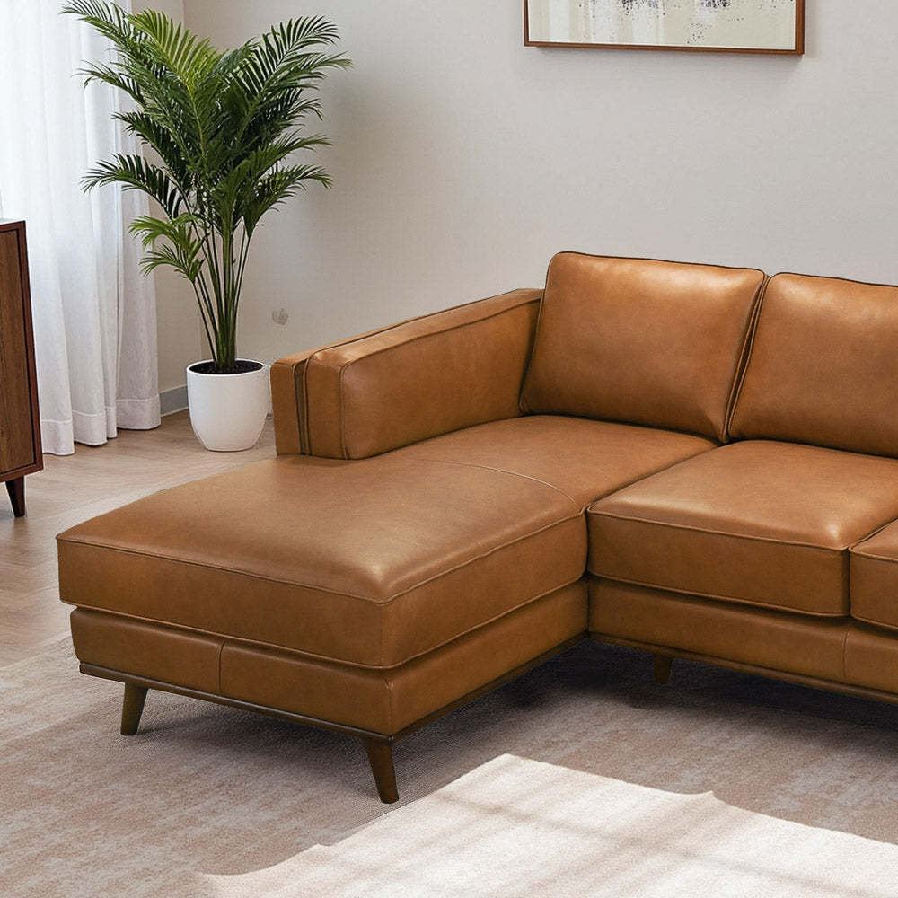 Chase Genuine Leather Sectional Left Facing