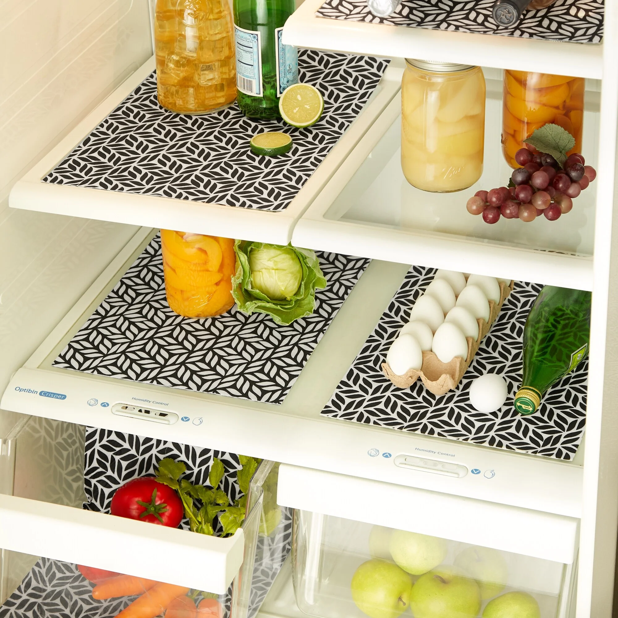 DII Nautical Blue Market Print Fridge Liner (Set of 6)