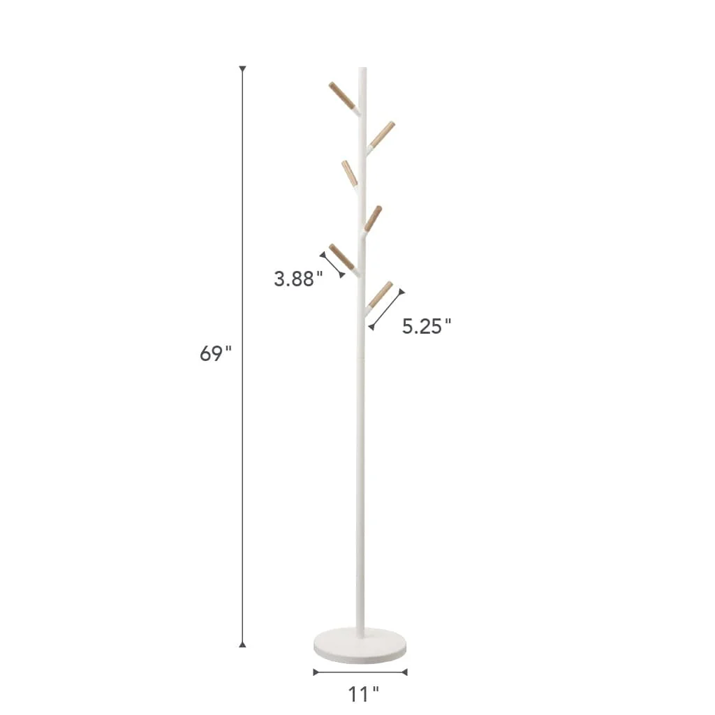 Yamazaki Home Coat Rack, Steel, Holds 26.4 lbs - L 11.02 x W 11.02 x H 69.69 inches