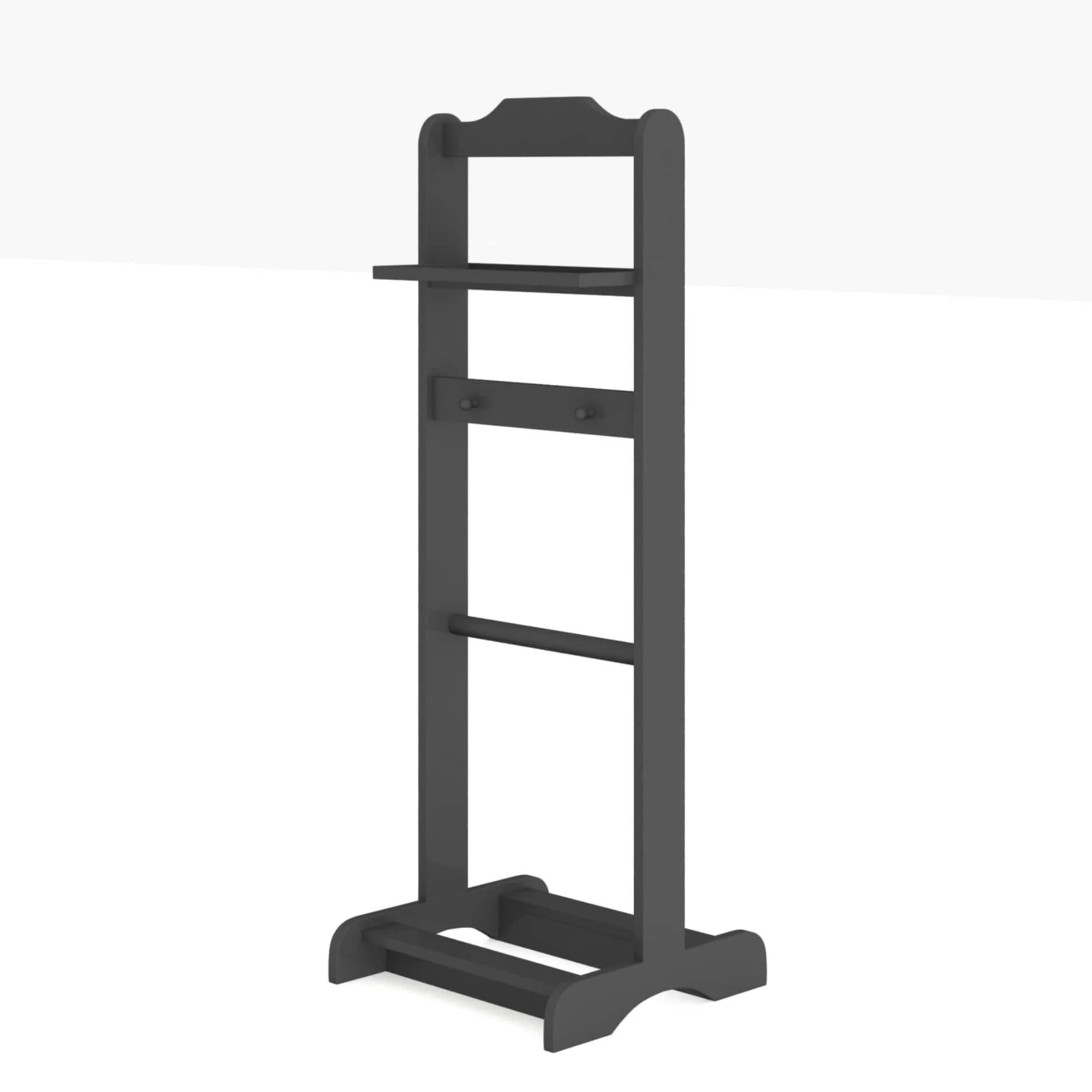 Accent Portable Garment Rack, Clothes Valet Stand with Storage Organizer, for Bedroom, Living room