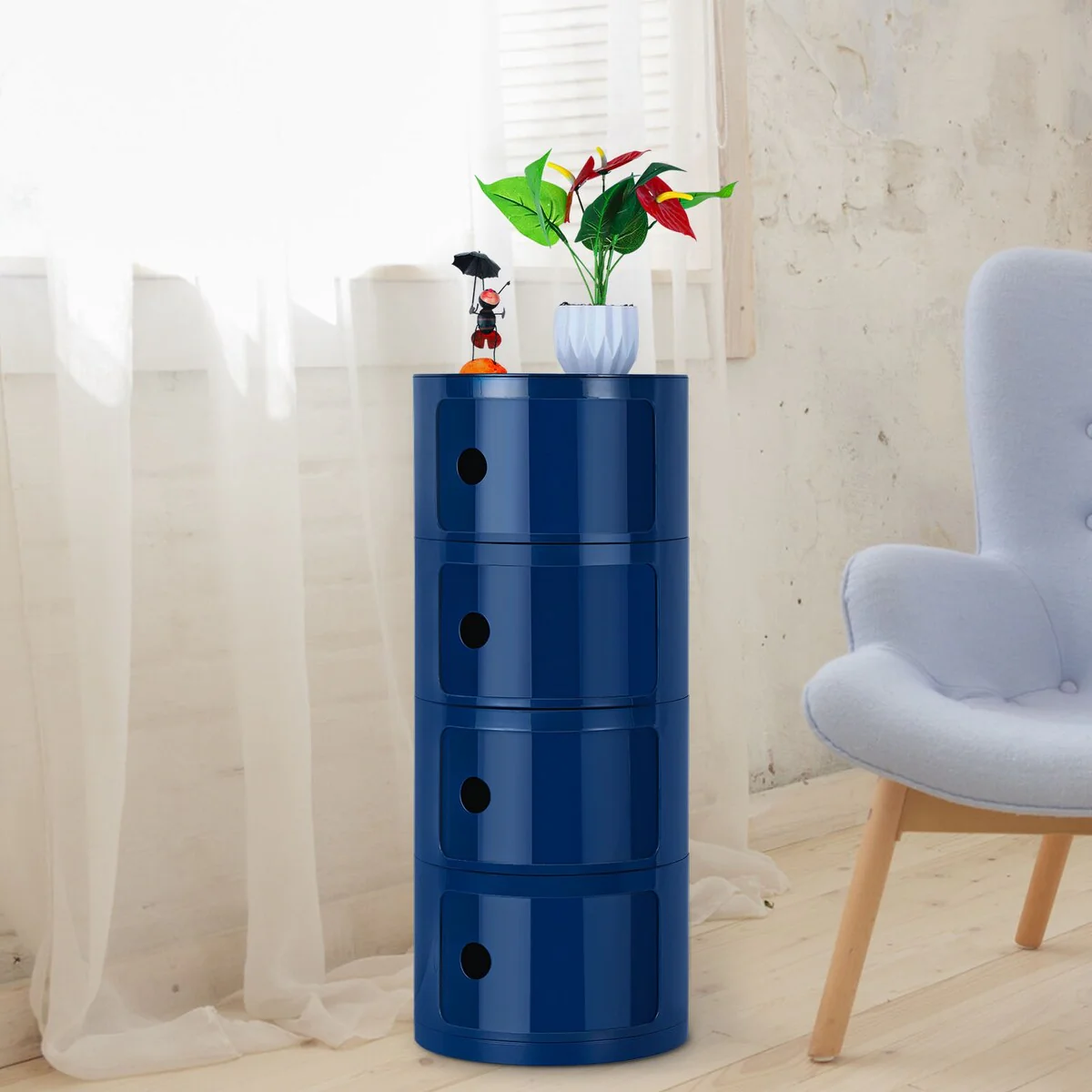 ABS Multifunction Storage Table Stackable Detachable Organizer
