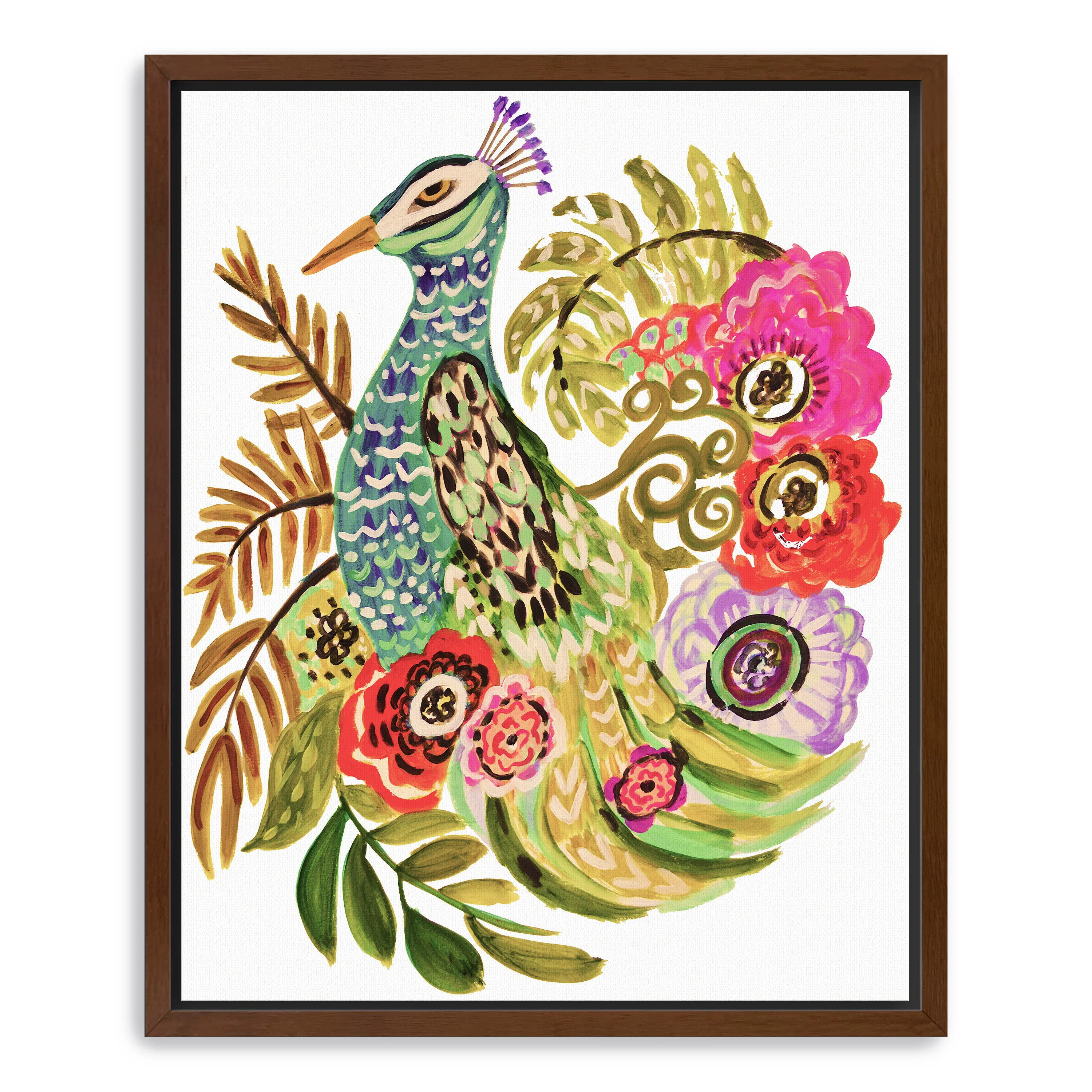 Peacock Canvas Giclee