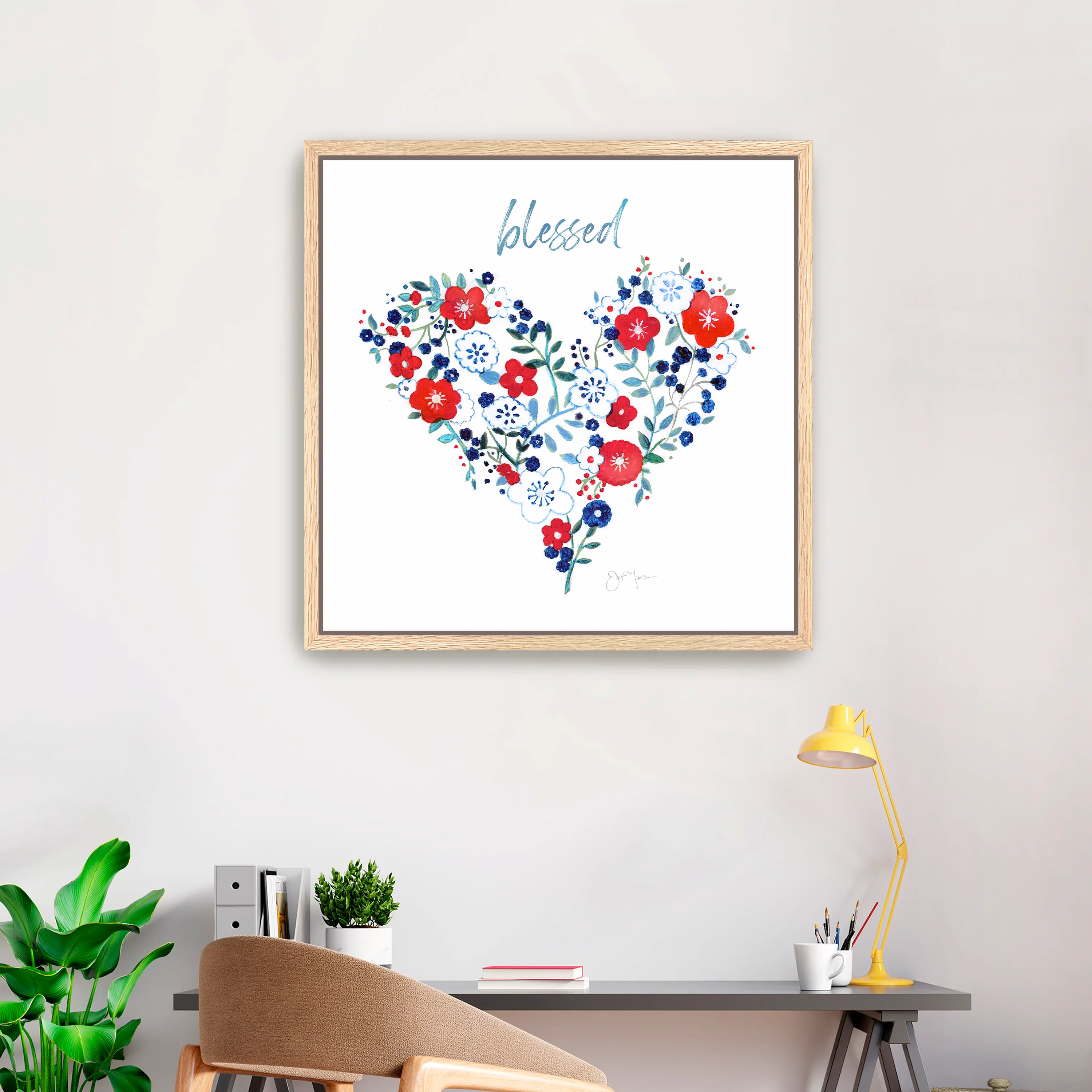 Blessed Heart Canvas Giclee