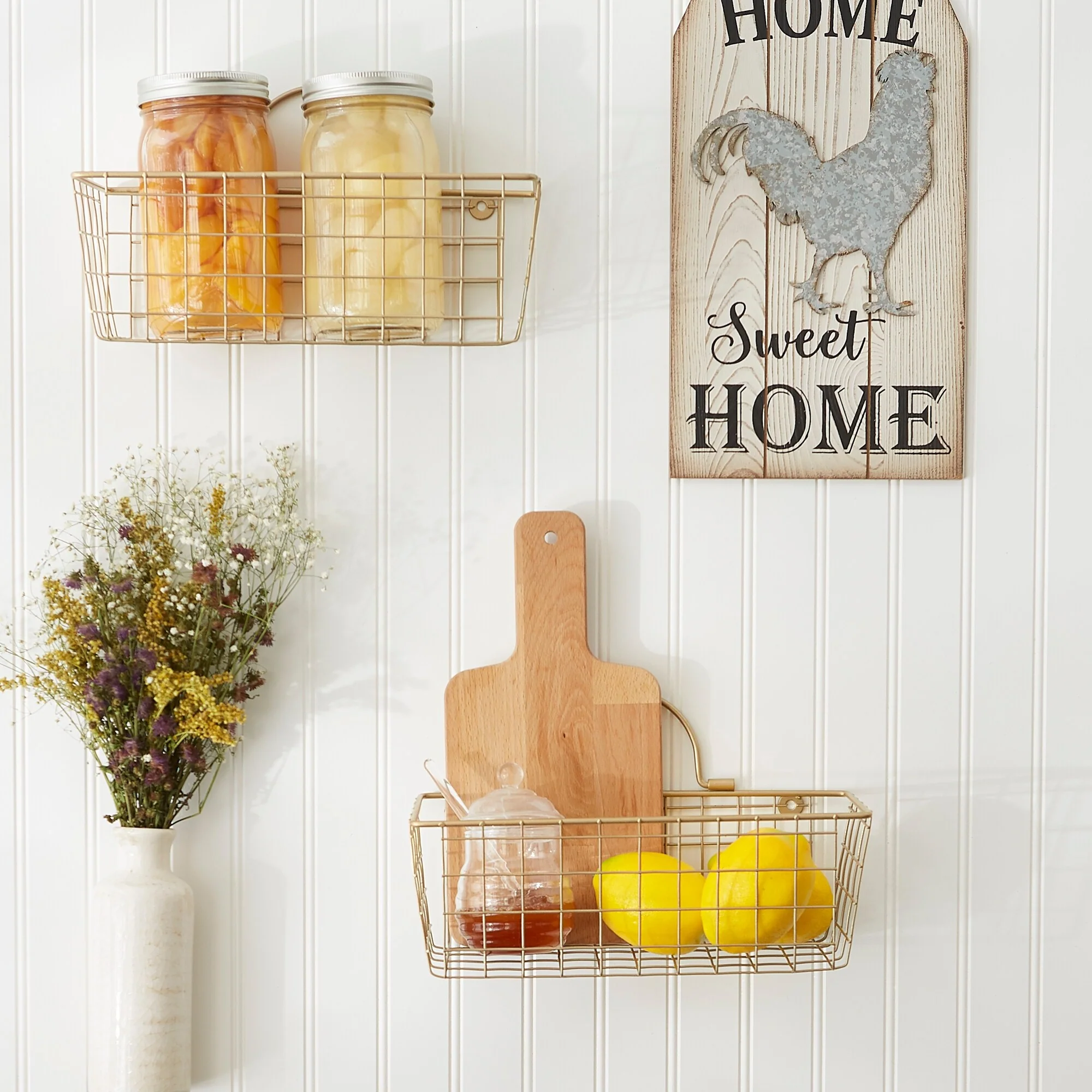 DII Wire Wall Basket(Set of 2) Grey