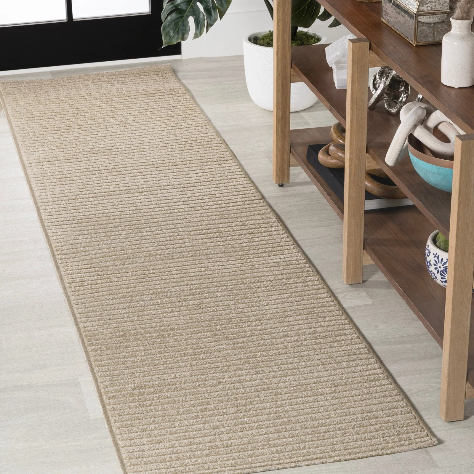 Aarhus Minimalist Scandi Striped Area Rug